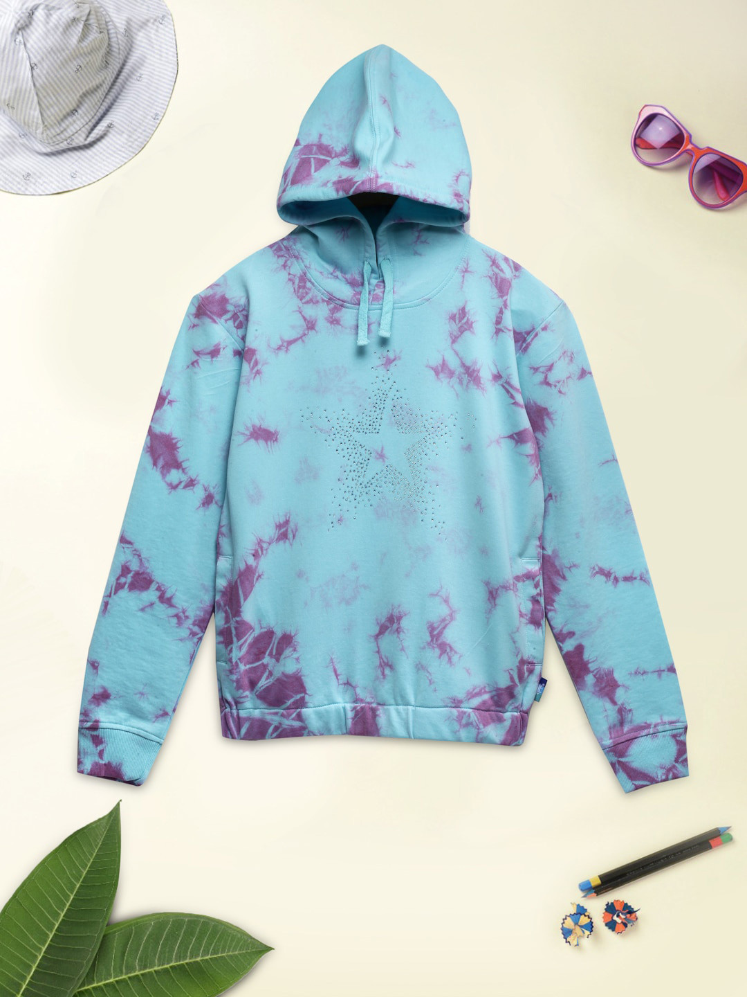 

Lil Tomatoes Girls Blue Printed Sweatshirt