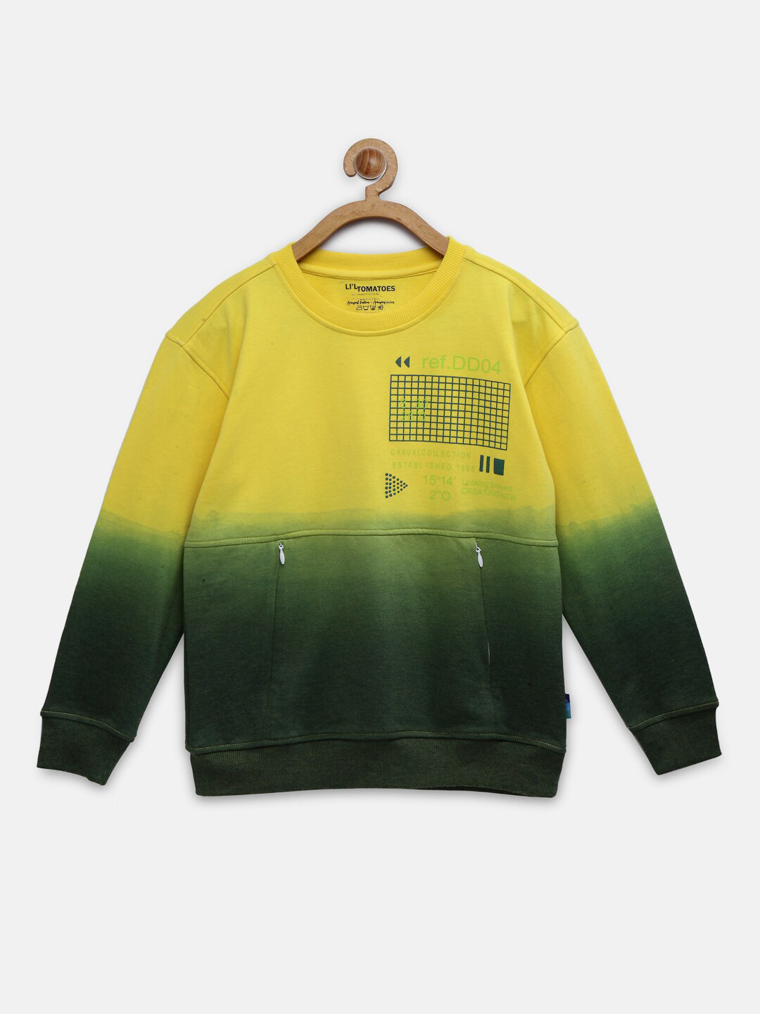 

Lil Tomatoes Boys Yellow Colourblocked Sweatshirt