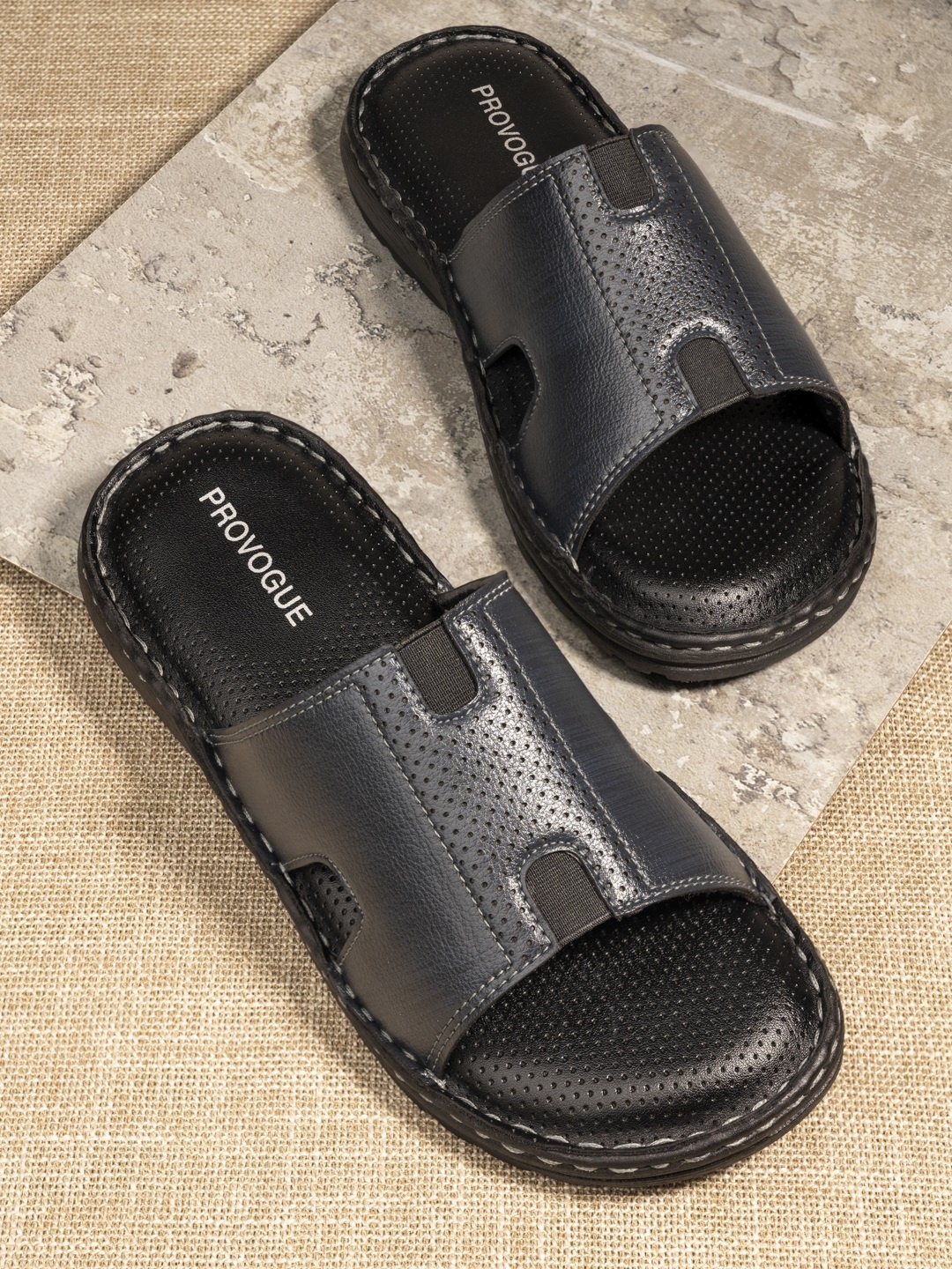 

Provogue Men Blue Solid Comfort Sandals