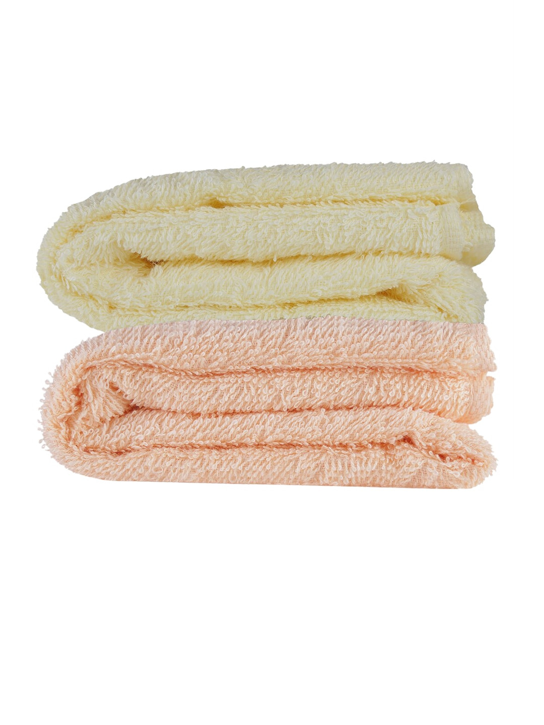 

POKORY Kids Set of 2 Yellow & Orange Solid Regular Organic Cotton Bath Towels