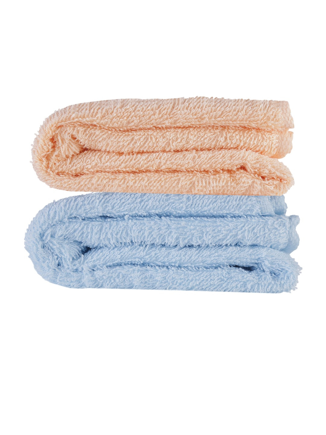 

POKORY Kids Set of 2 Orange & Blue Solid Regular Organic Cotton Bath Towels