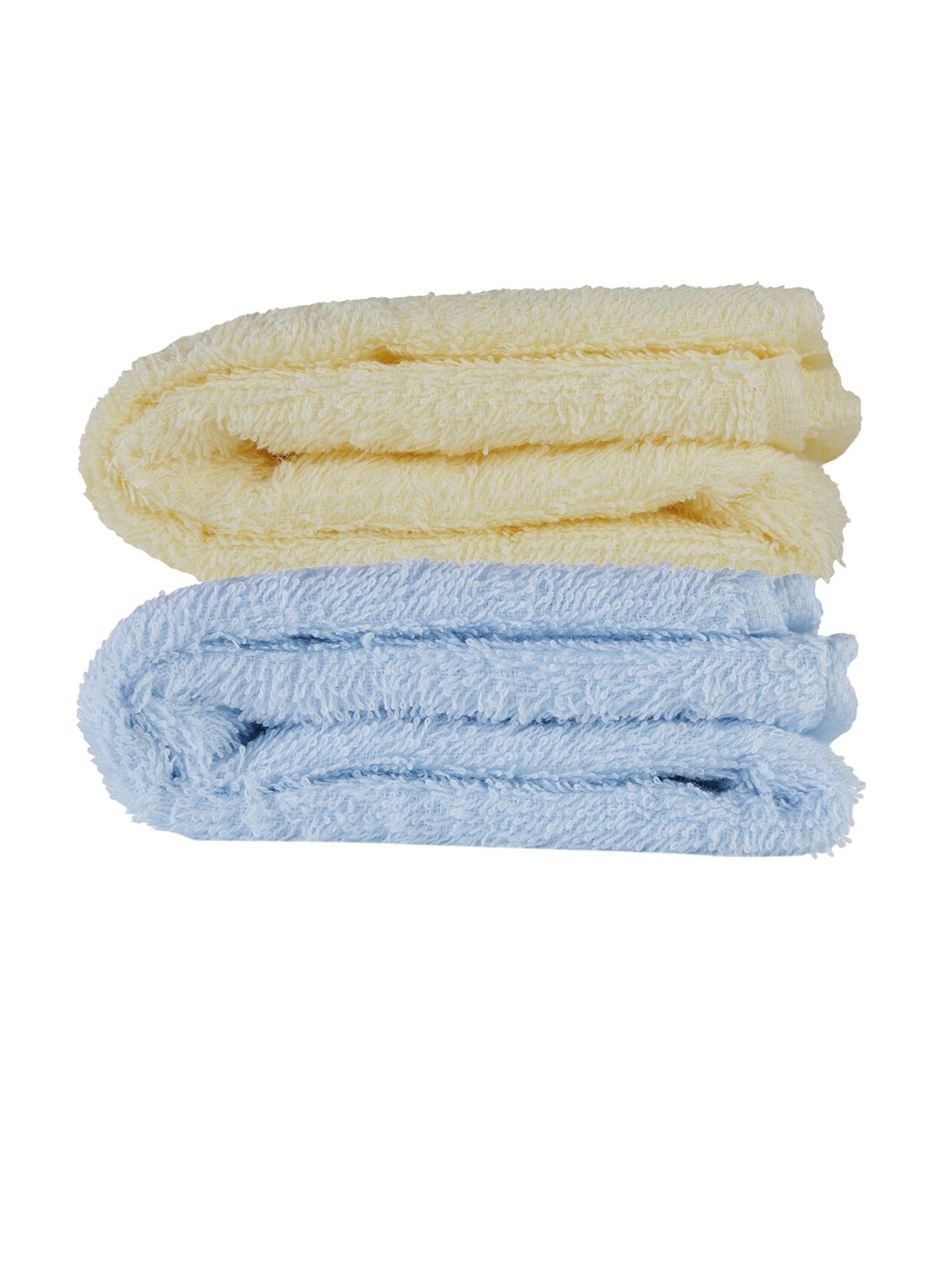 

POKORY Kids Set of 2 Yellow & Blue Solid Regular Organic Cotton Bath Towels