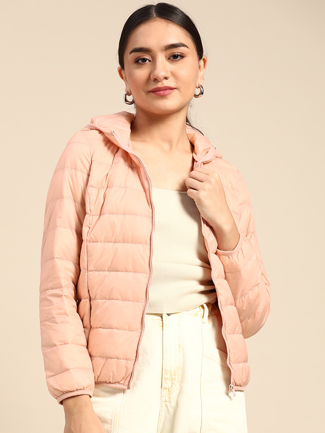 

COVER STORY Women Pink Lightweight Puffer Jacket