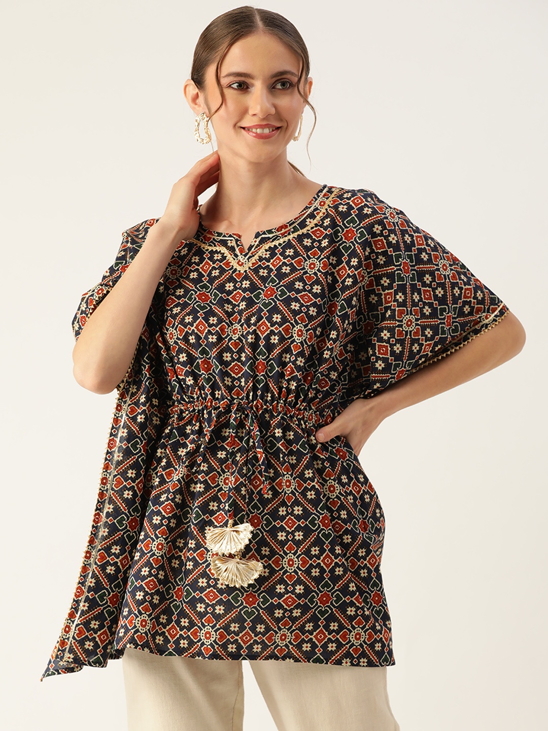 

FABRIC FITOOR Maroon Kaftan Top