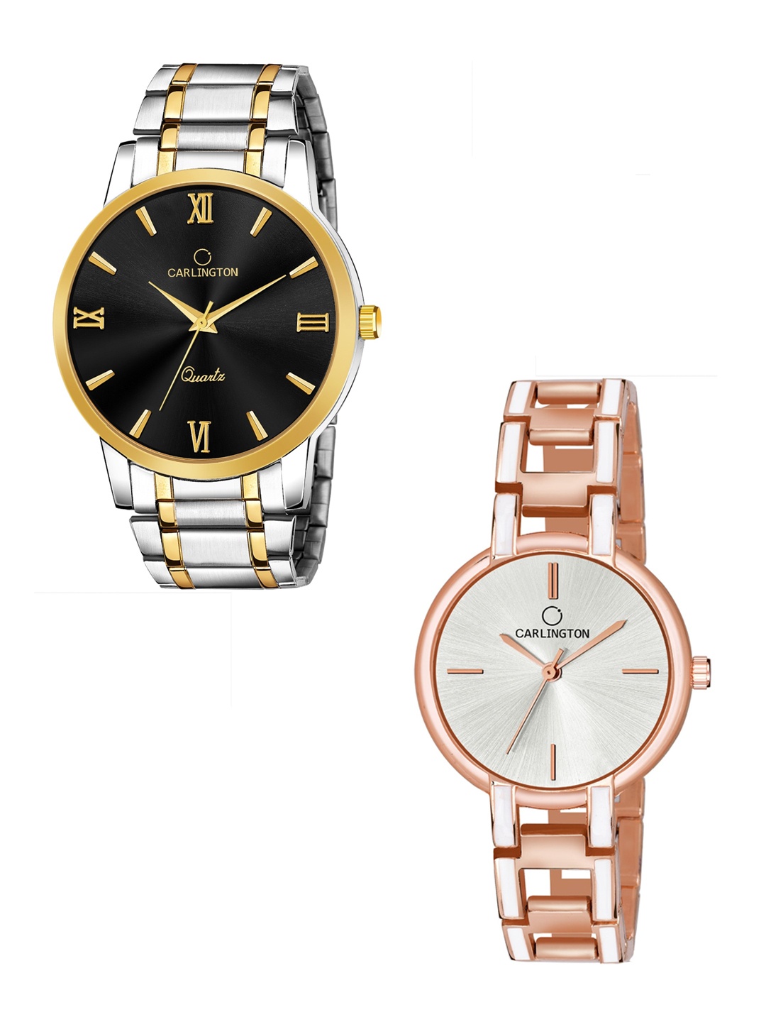

CARLINGTON Unisex Set Of 2 Analogue Watch CT-6210SB - CK, Black