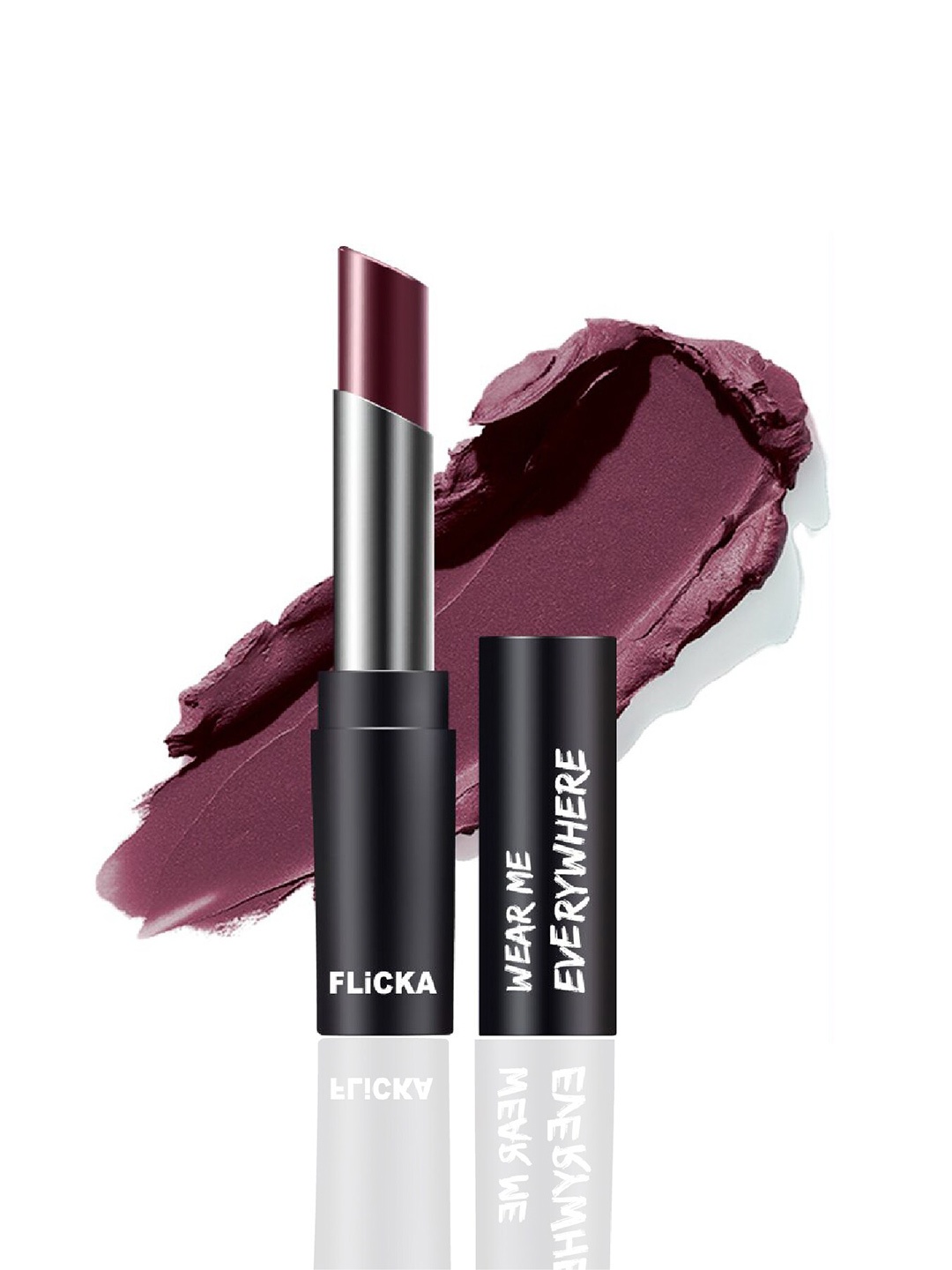 

FLiCKA Wear Me Everywhere Creamy Matte Lipstick - The Queen Maroon 09, Burgundy