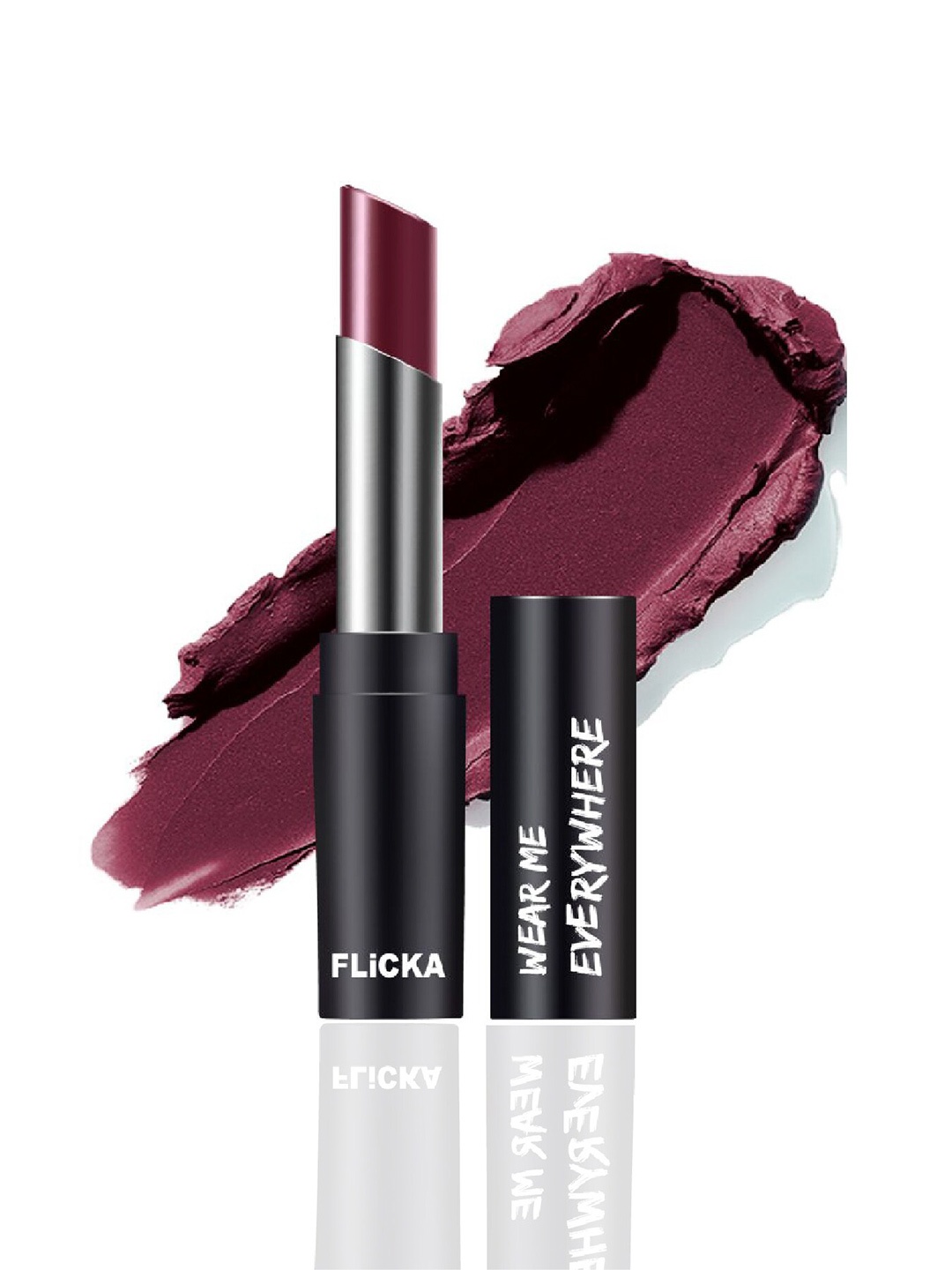 

FLiCKA Wear Me Everywhere Creamy Matte Lipstick - Legendary Maroon 02, Burgundy