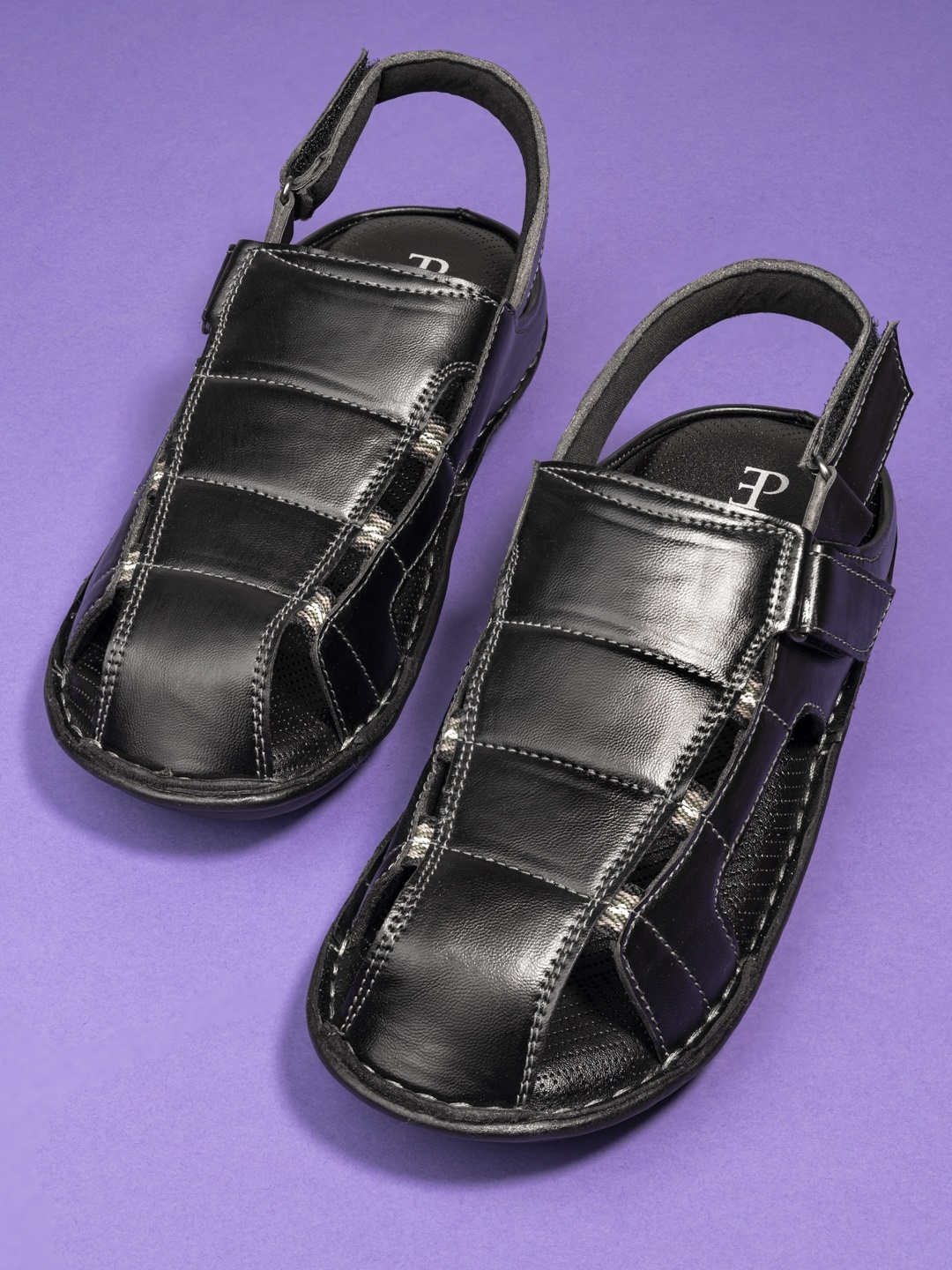 

El Paso Men Black Fisherman Sandals