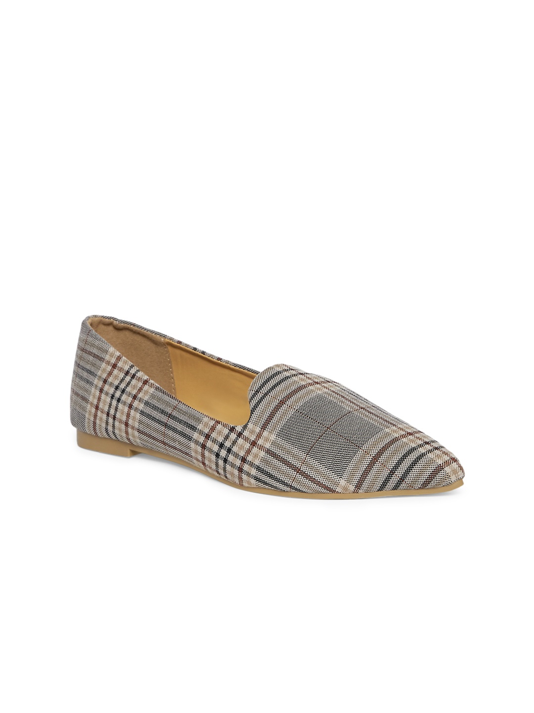 

Forever Glam by Pantaloons Women Checked Ballerinas, Grey