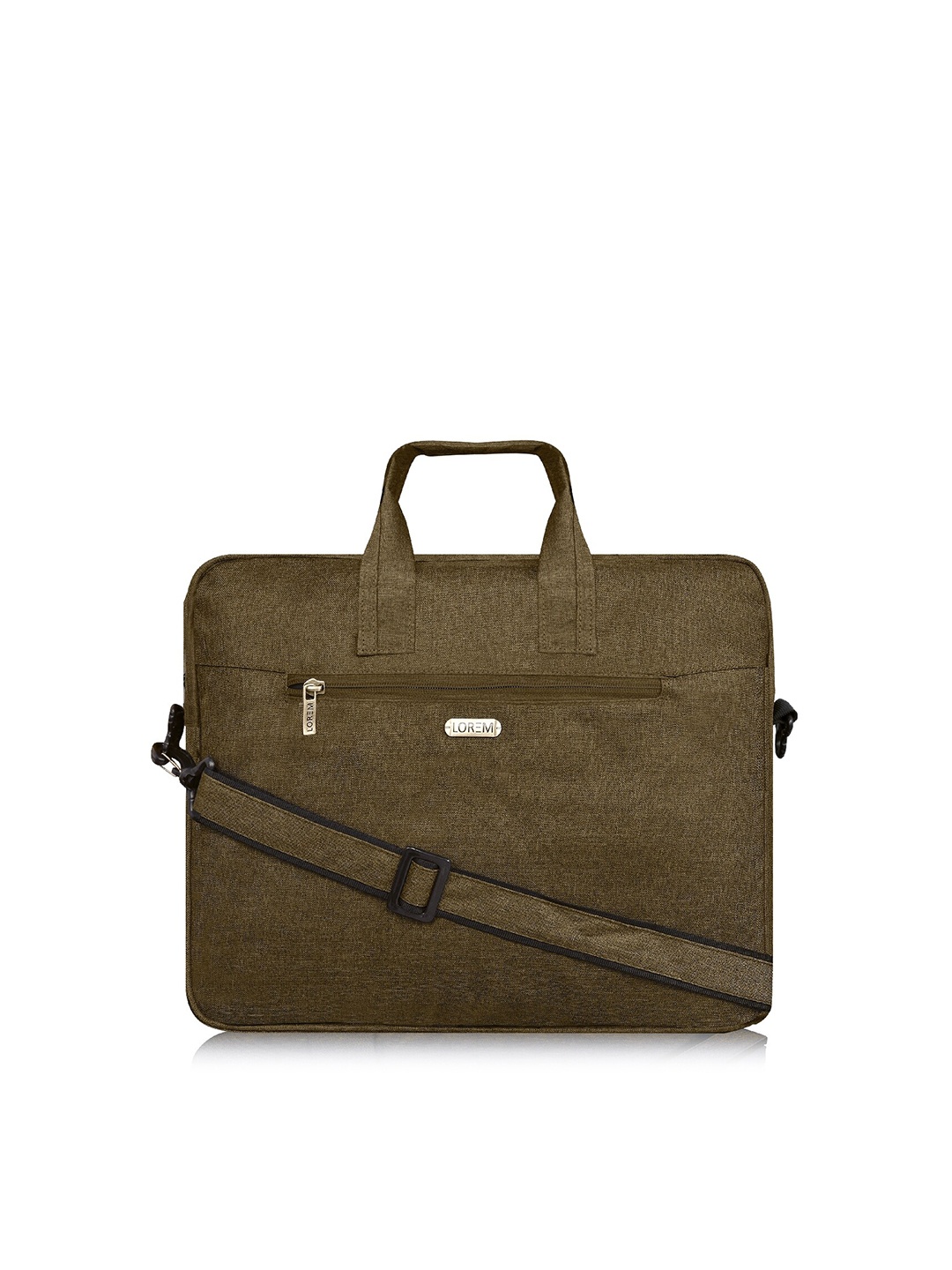 

LOREM Unisex Olive Green Textured Laptop Bag