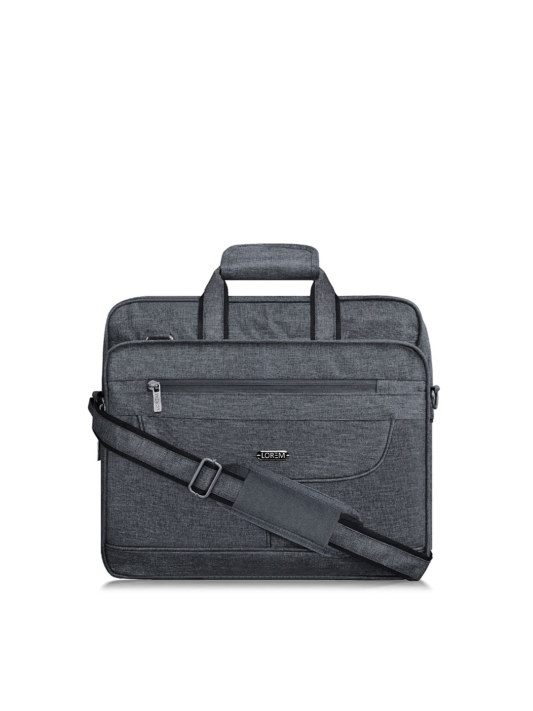 

LOREM Unisex Grey Textured Laptop Bag