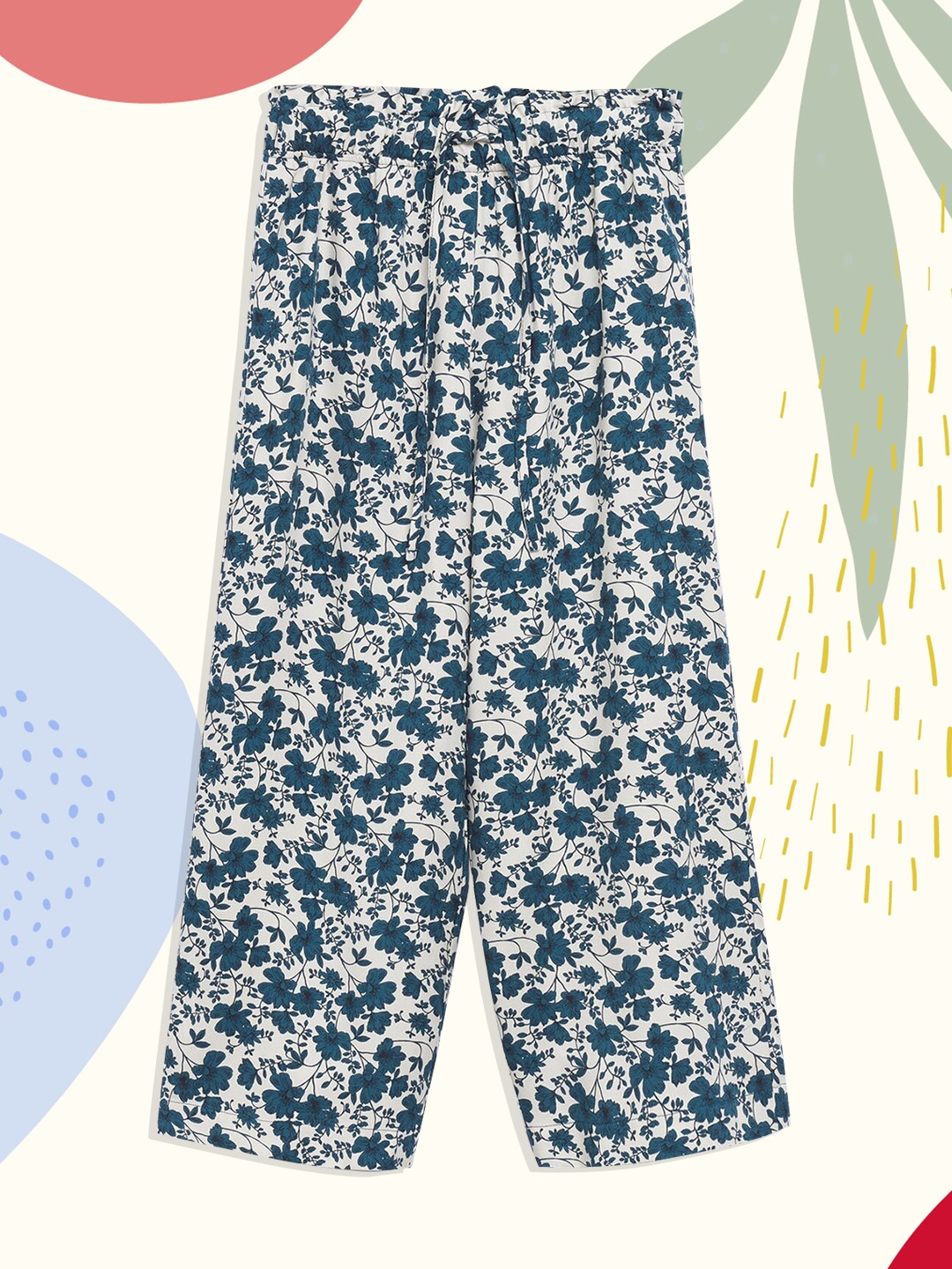 

Mango Kids Girls White Floral Print Culottes