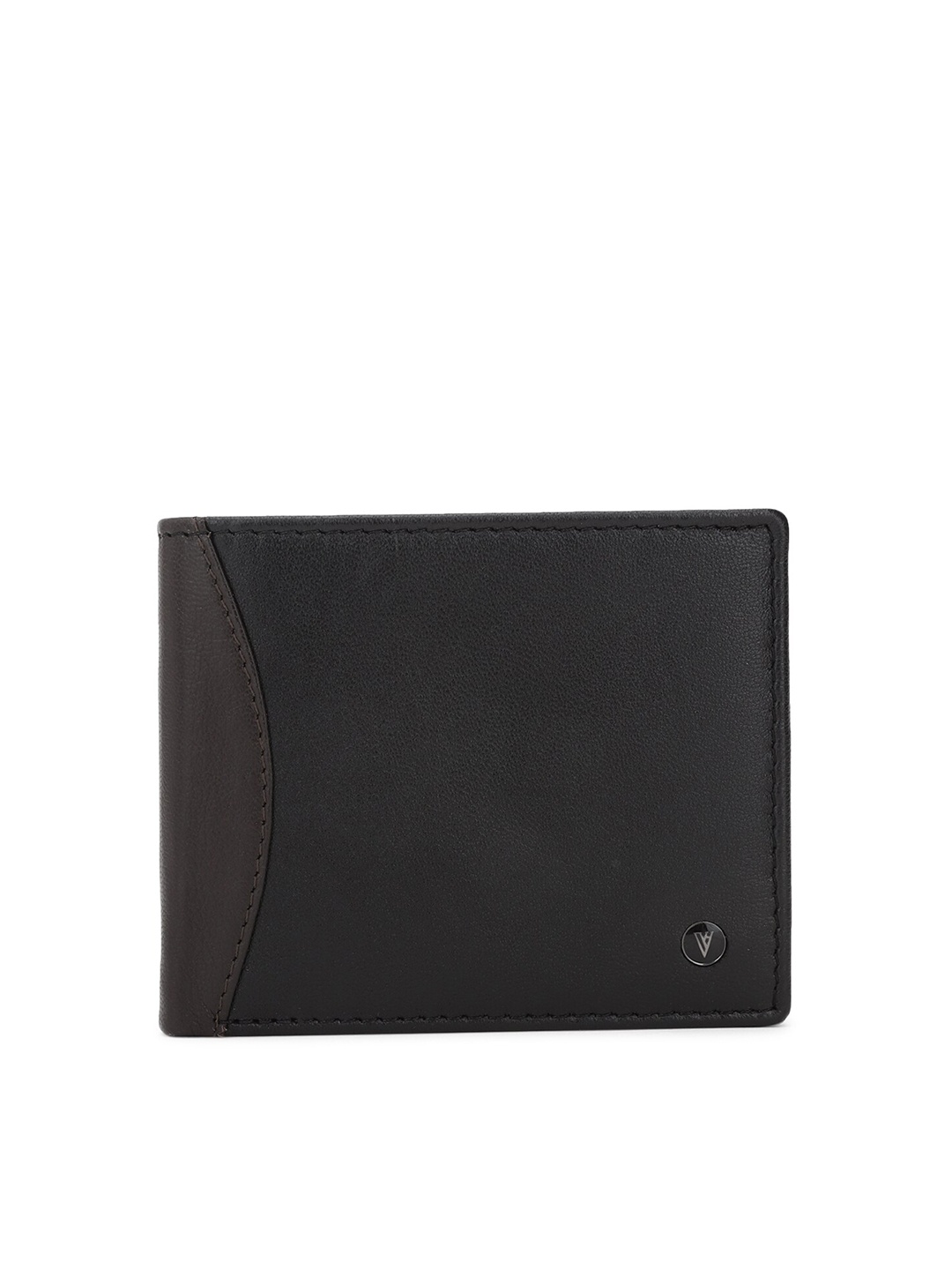 

Van Heusen Men Black Textured Leather Two Fold Wallet