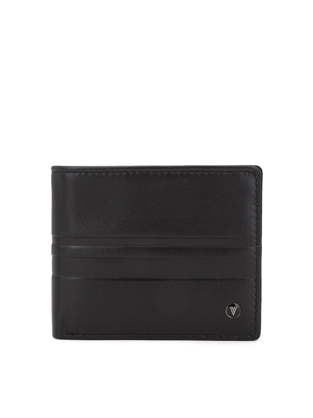 

Van Heusen Men Black Leather Two Fold Wallet