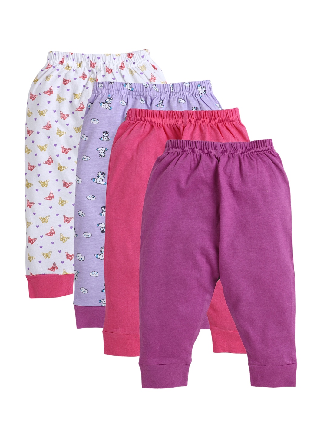 

BUMZEE Pack Of 4 Boys Multicoloured Cotton Track Pants, Multi