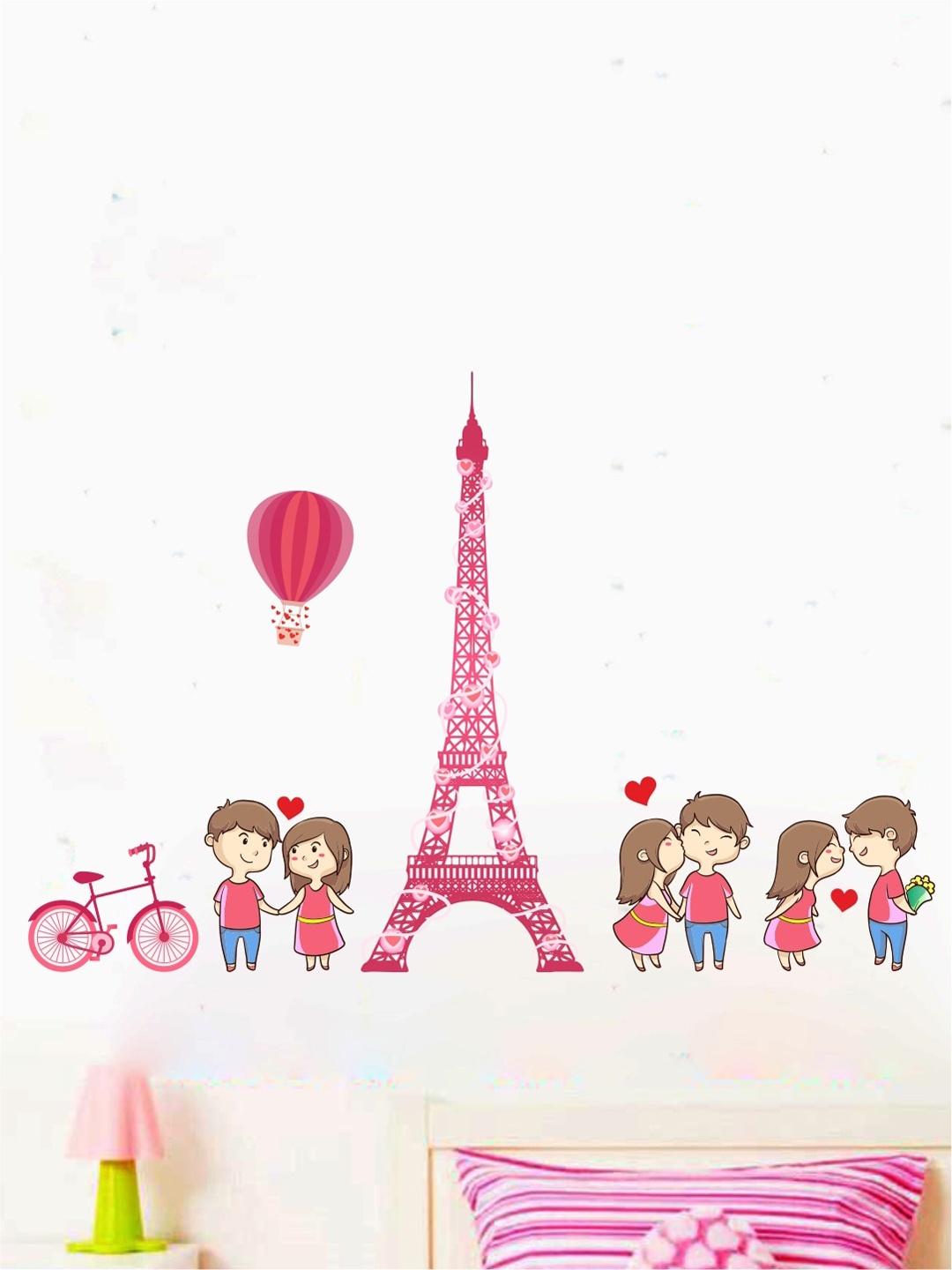 

Decal O Decal Pink & Red Lovely Couples Wall Sticker