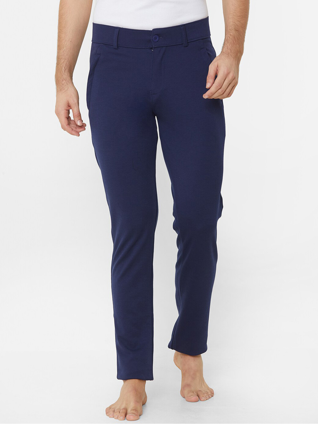 

Sweet Dreams Men Navy Blue Cotton Solid Lounge Pants