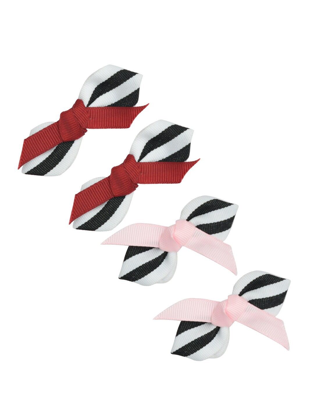 

FUNKRAFTS Girls Black & White Set of 4 Alligator Hair Clip