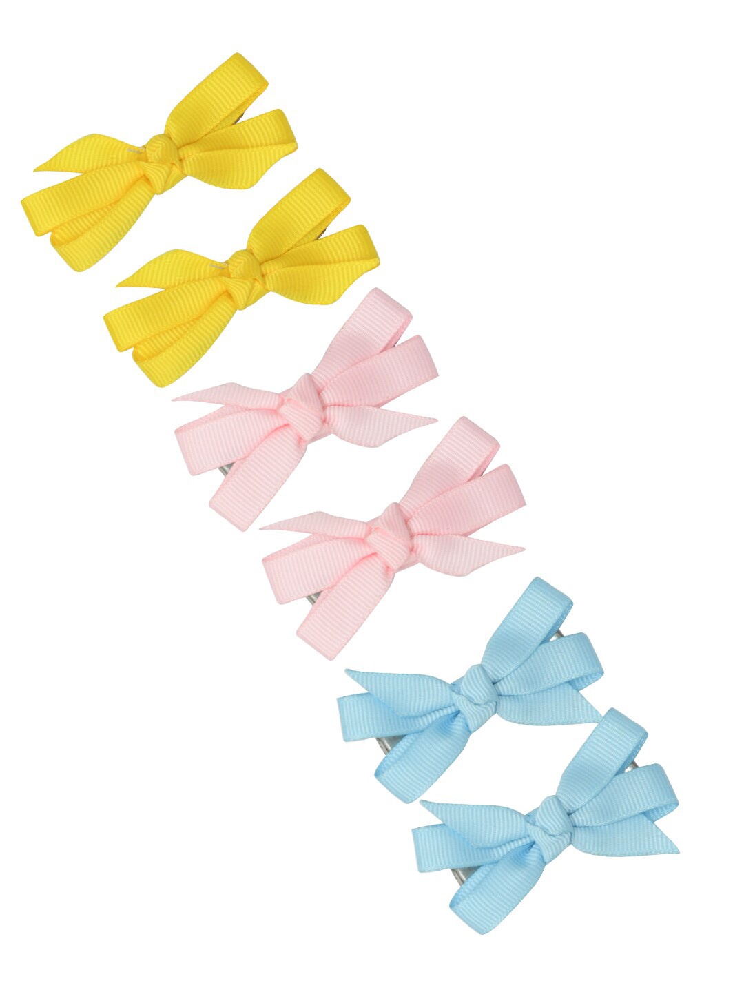 

FUNKRAFTS Girls Yellow & Pink Set of 6 Alligator Hair Clip