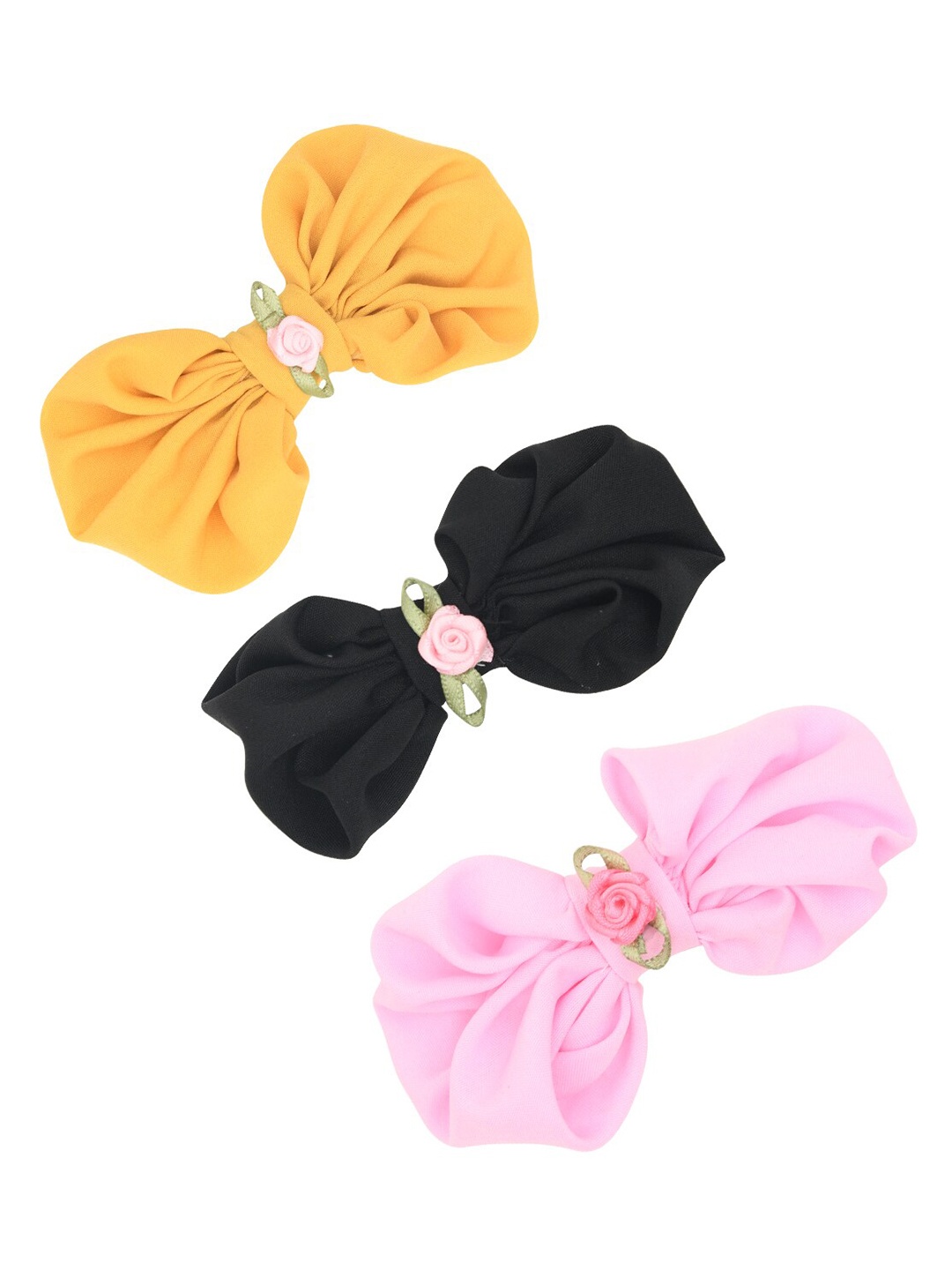 

FUNKRAFTS Girls Black & Yellow Set of 3 Hair Accessory Set
