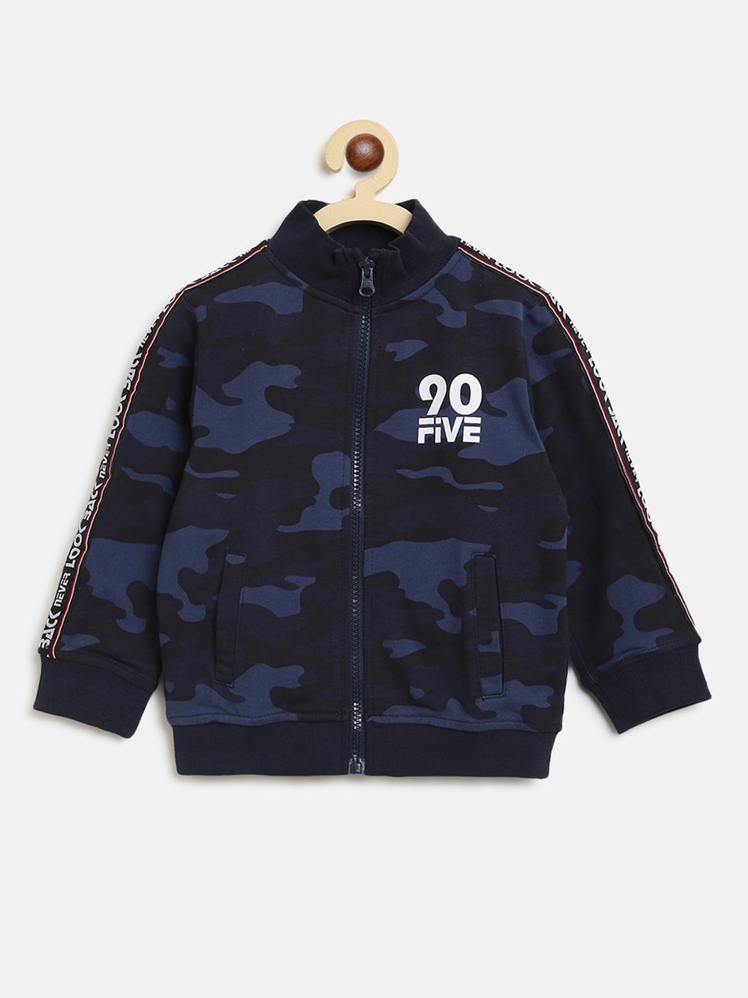 

Chicco Boys Navy Blue & Black Camouflage Printed Cotton Sustainable Sweatshirt