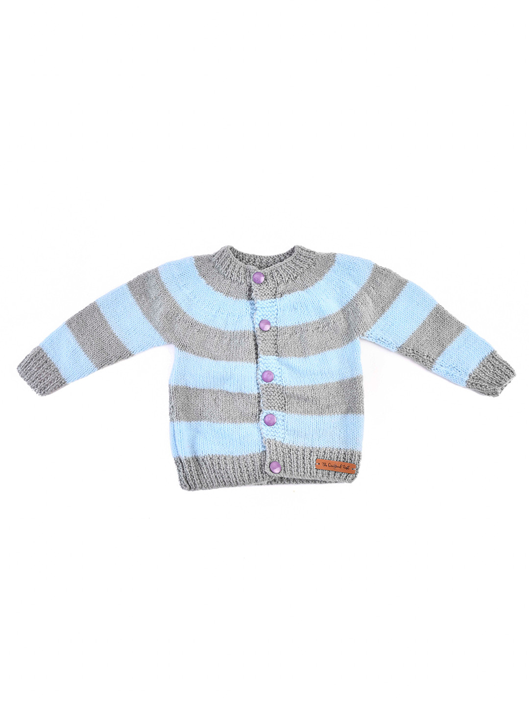 

The Original Knit Unisex Kids Blue & Grey Striped Pullover