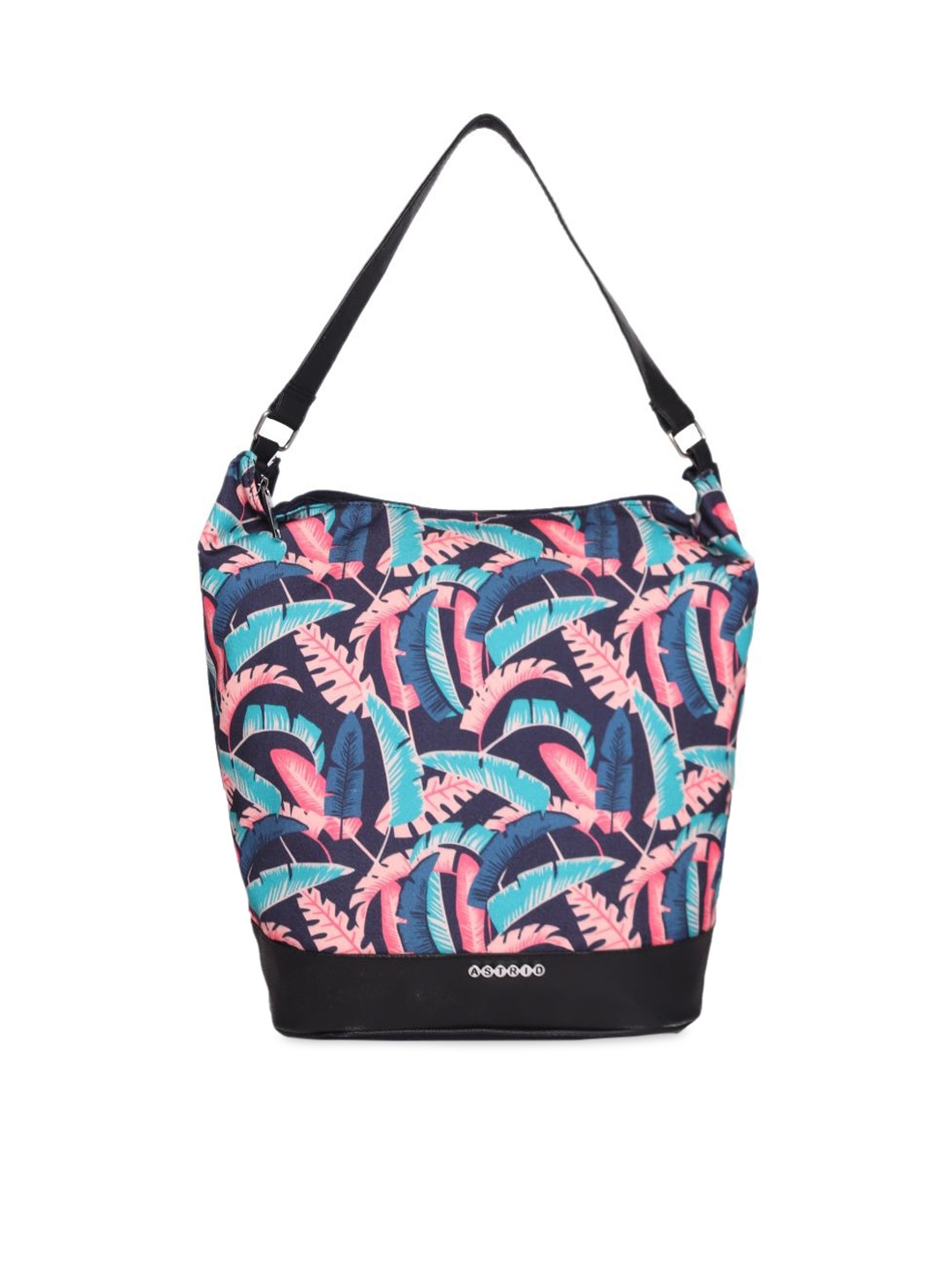 

ASTRID Black Floral Printed Shopper Tote Bag