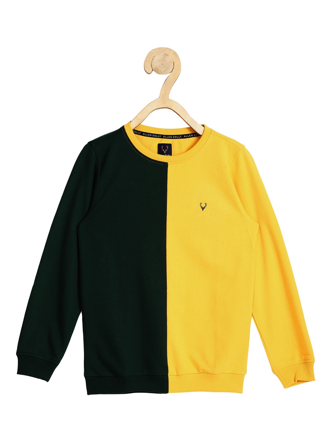 

Allen Solly Junior Boys Yellow & Black Colourblocked Sweatshirt