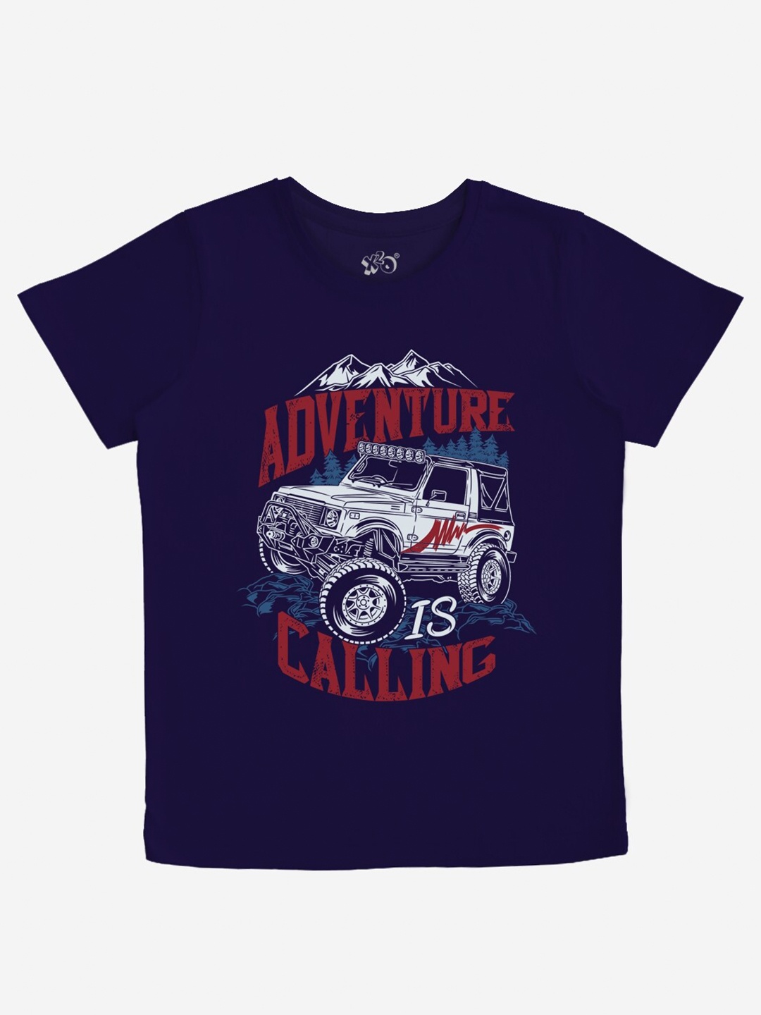 

x2o Boys Navy Blue Printed Cotton T-shirt