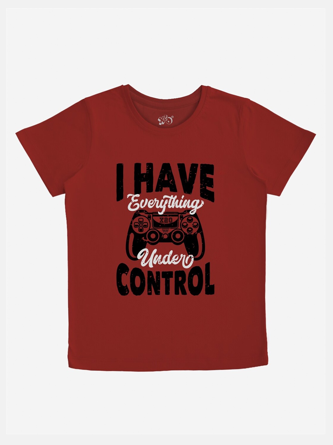 

x2o Boys Maroon Typography Printed T-shirt