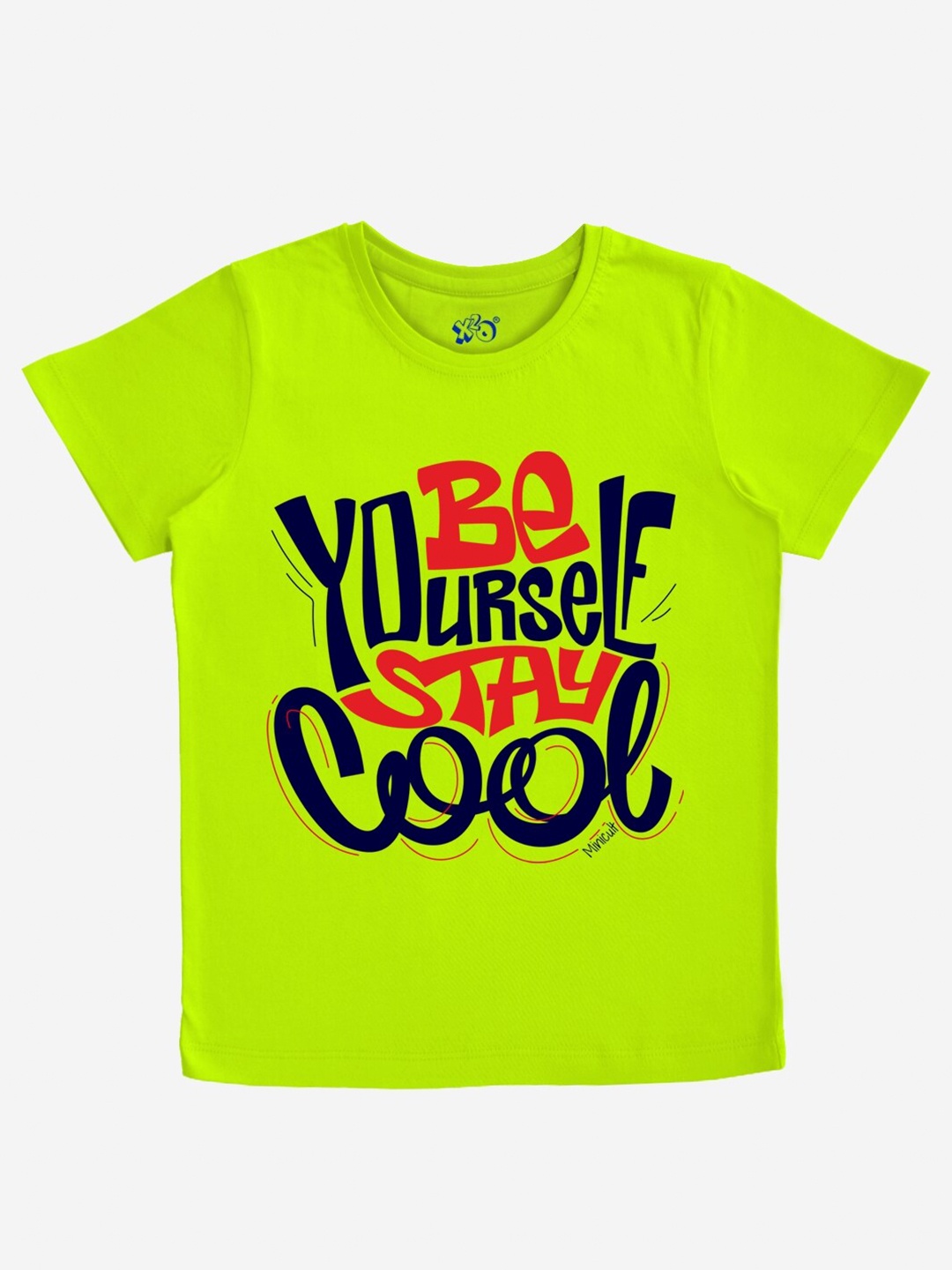 

x2o Boys Green & Black Typography Printed Cotton T-shirt