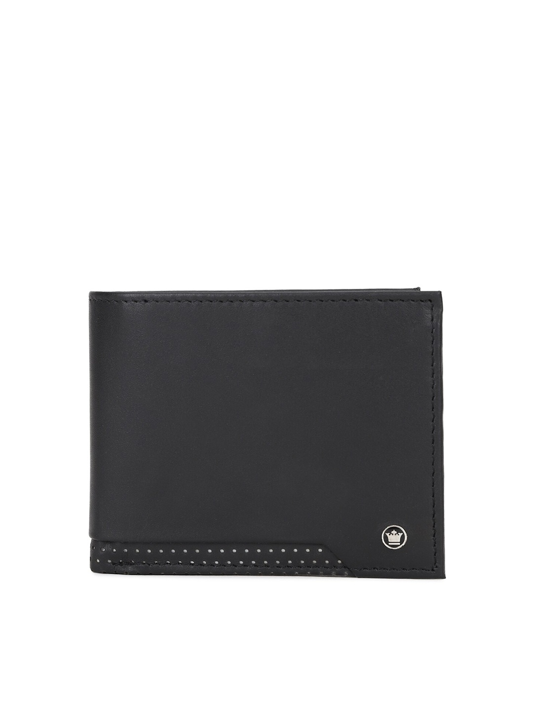 

Louis Philippe Men Black Solid Two Fold Wallet