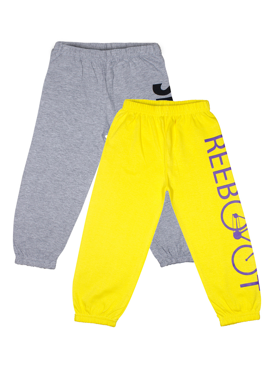 

Luke & Lilly Pak Of 2 Boys Grey & Yellow Cotton Track Pants