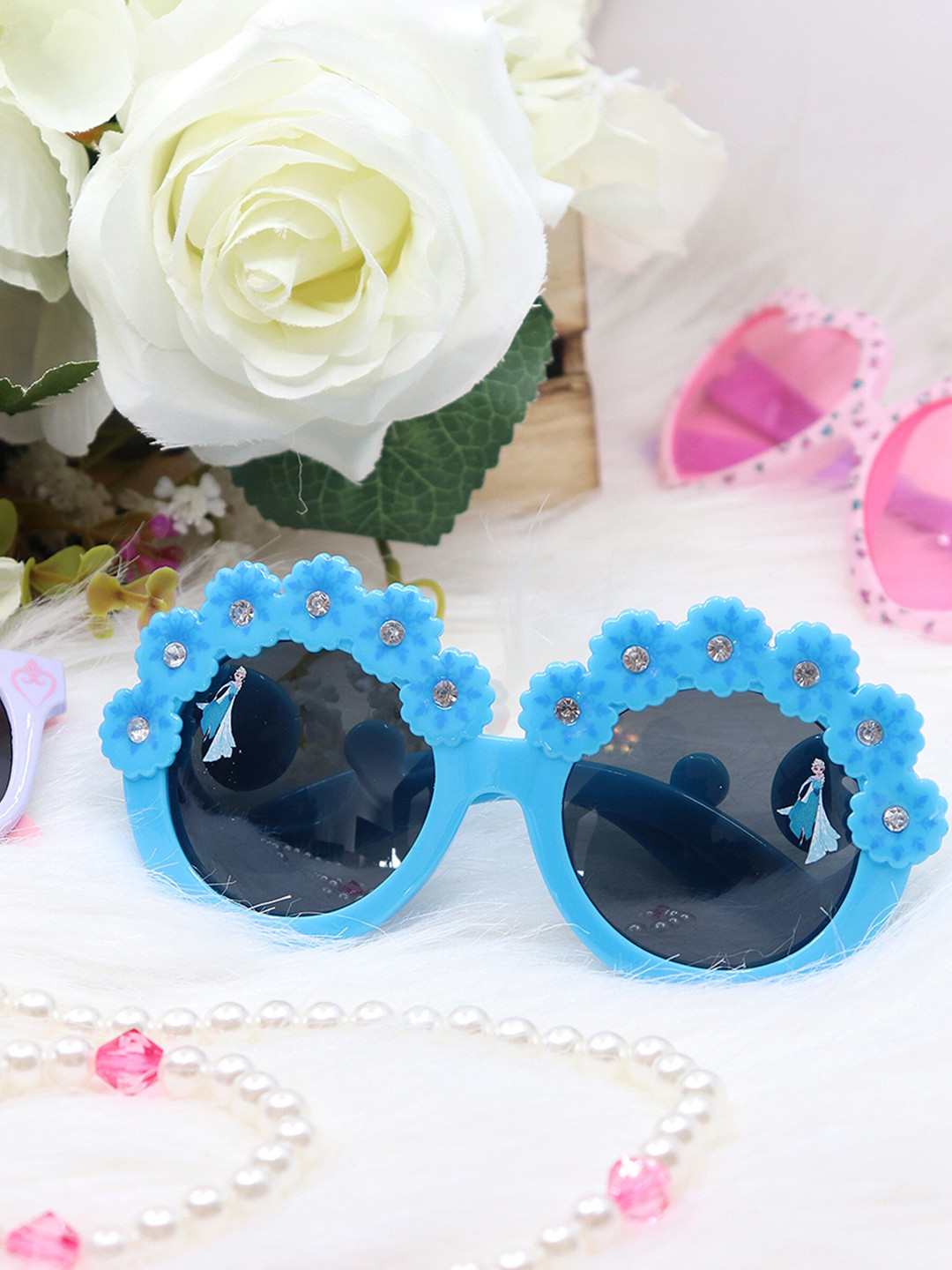 

Disney Girls Blue Frozen Round Sunglasses