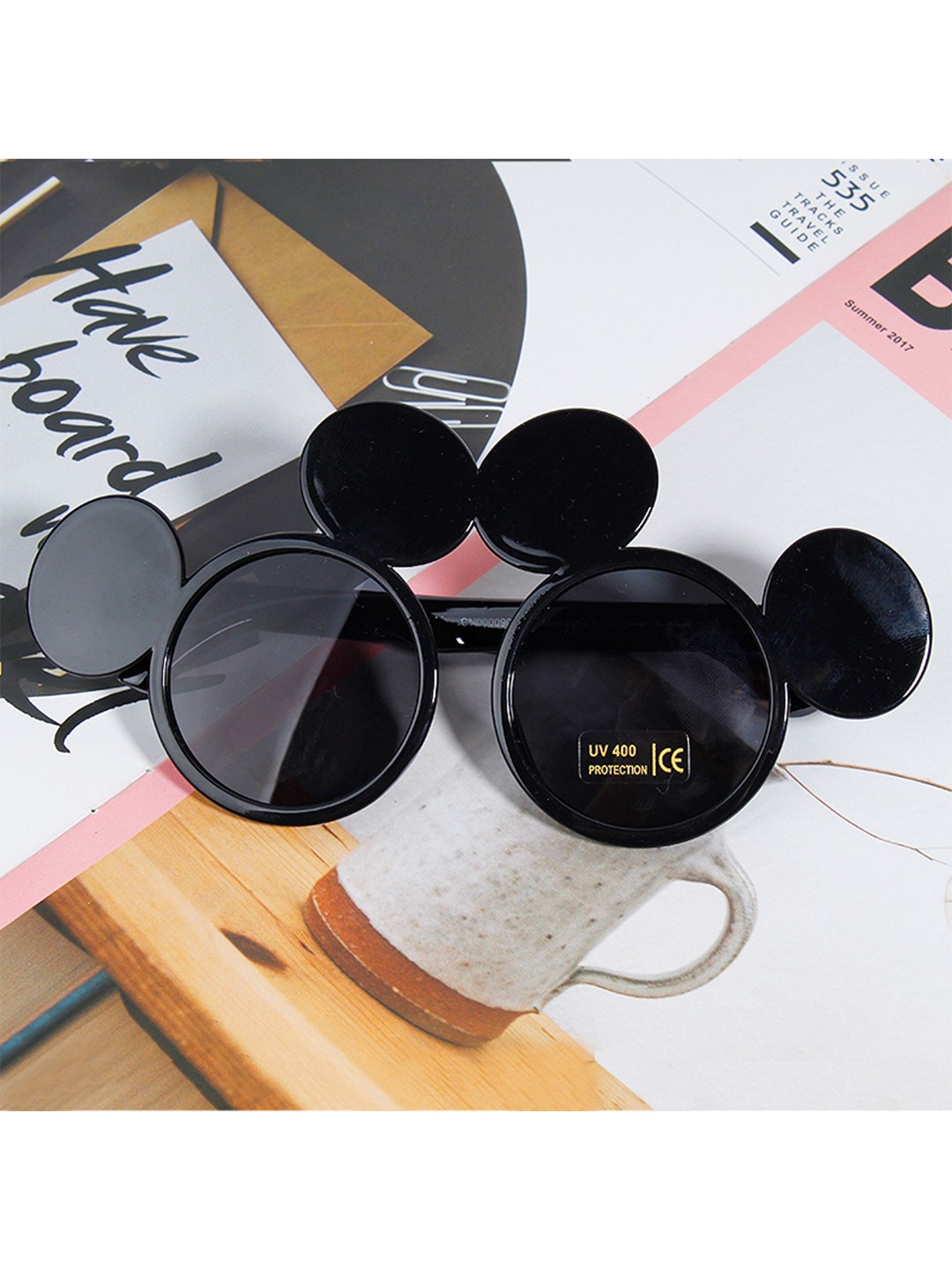 

Disney Kids Black Mickey Mouse Round Sunglasses