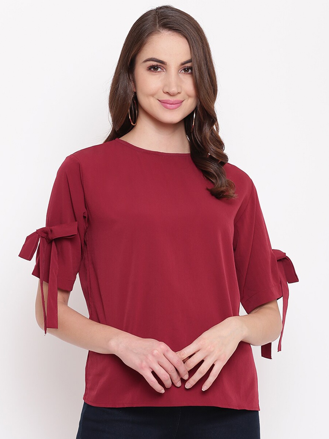 

Mayra Maroon Regular Top