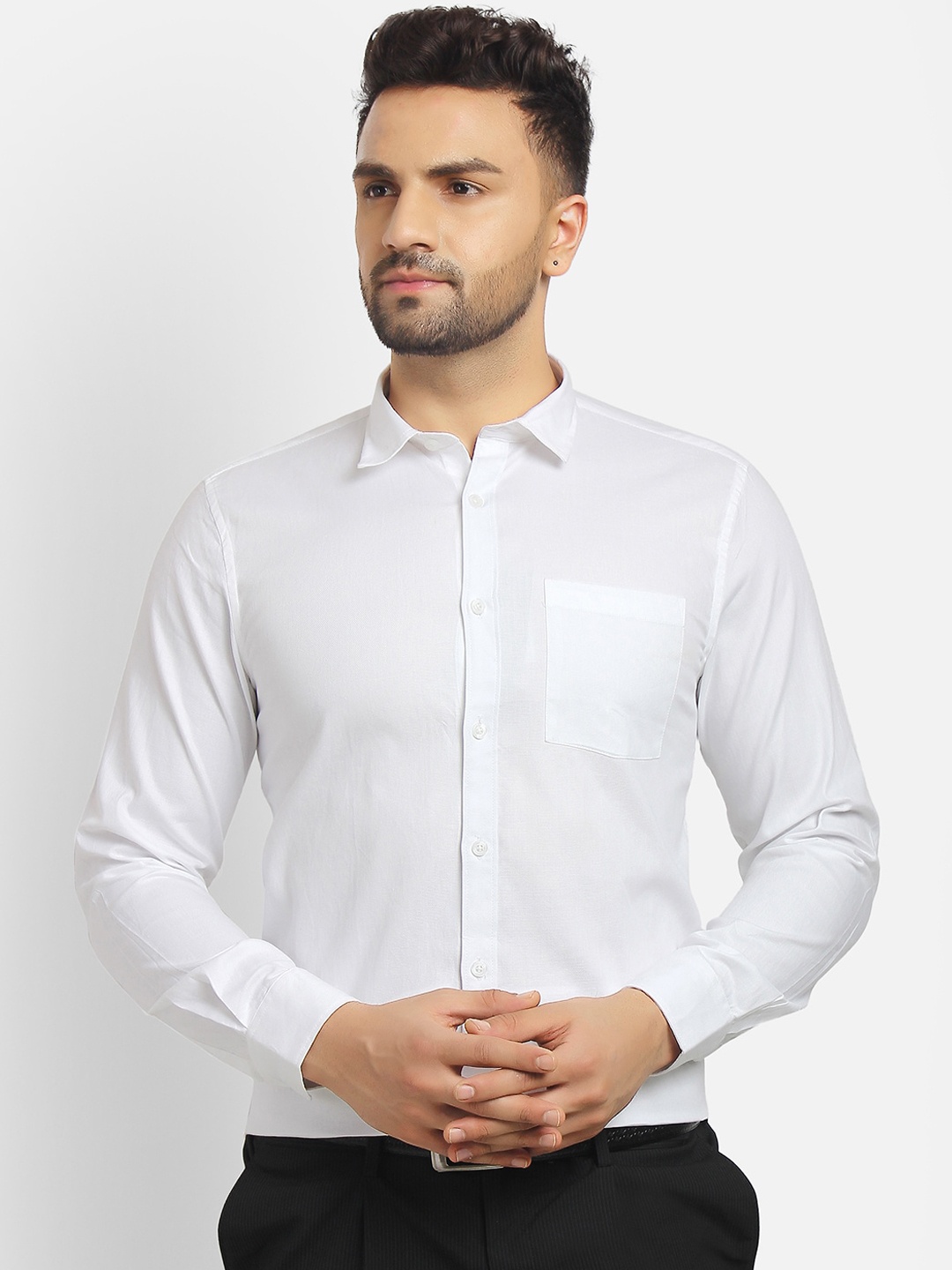 

cape canary Men White Opaque Casual Shirt