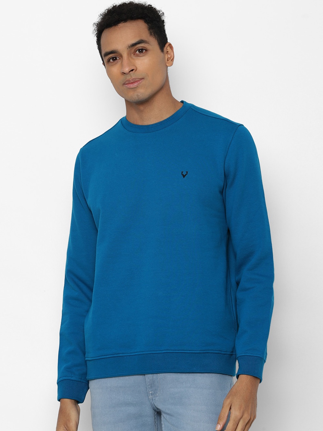 

Allen Solly Men Blue Pure Cotton Sweatshirt