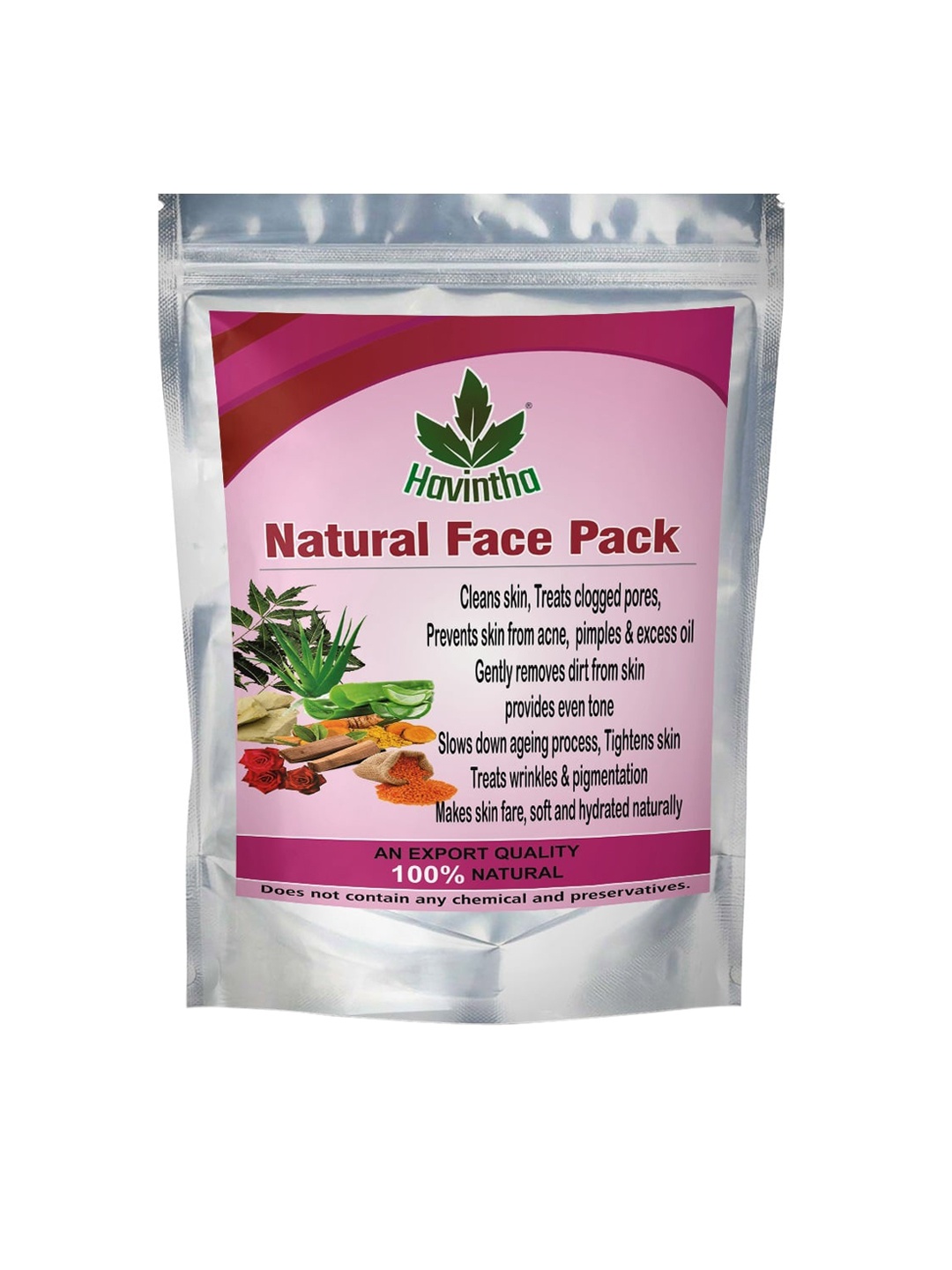 

Havintha Natural Face Care - Face Pack 227 g, Green