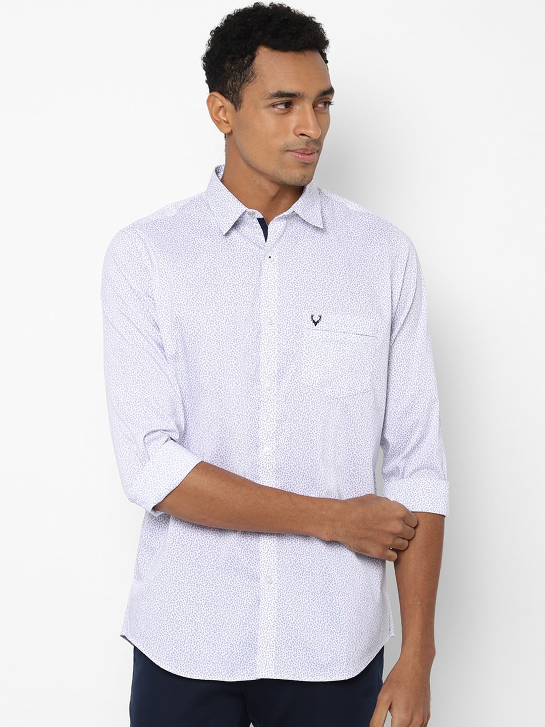 

Allen Solly Men Blue Slim Fit Opaque Printed Casual Shirt