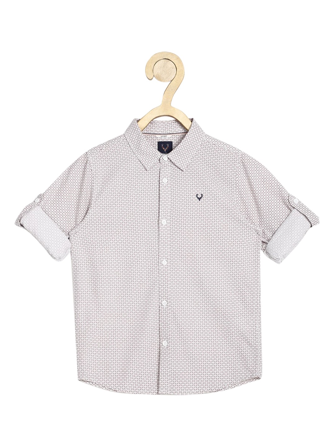 

Allen Solly Junior Boys Cream-Coloured Opaque Printed Casual Shirt