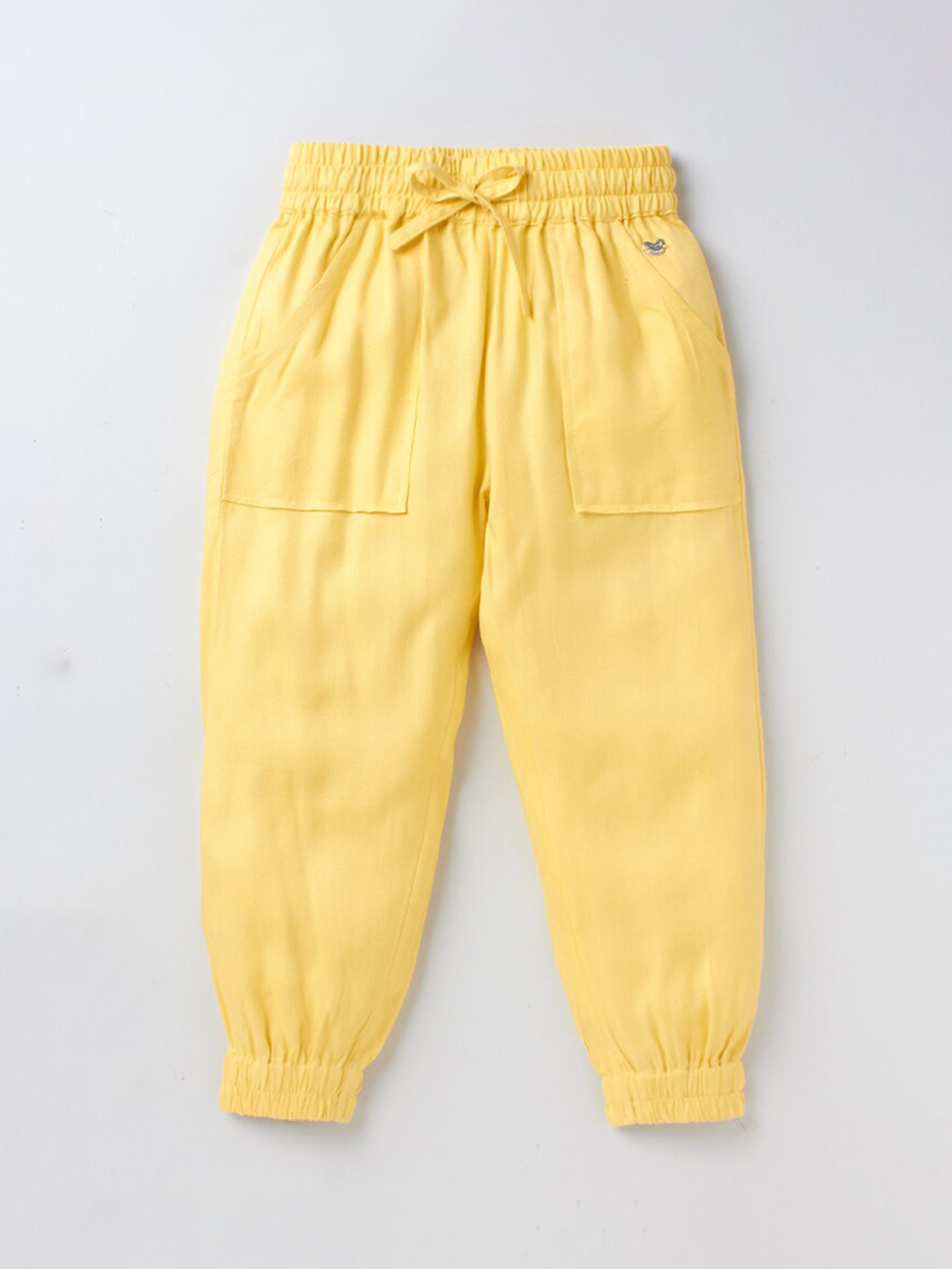 

Ed-a-Mamma Girls Yellow Solid Casual Joggers