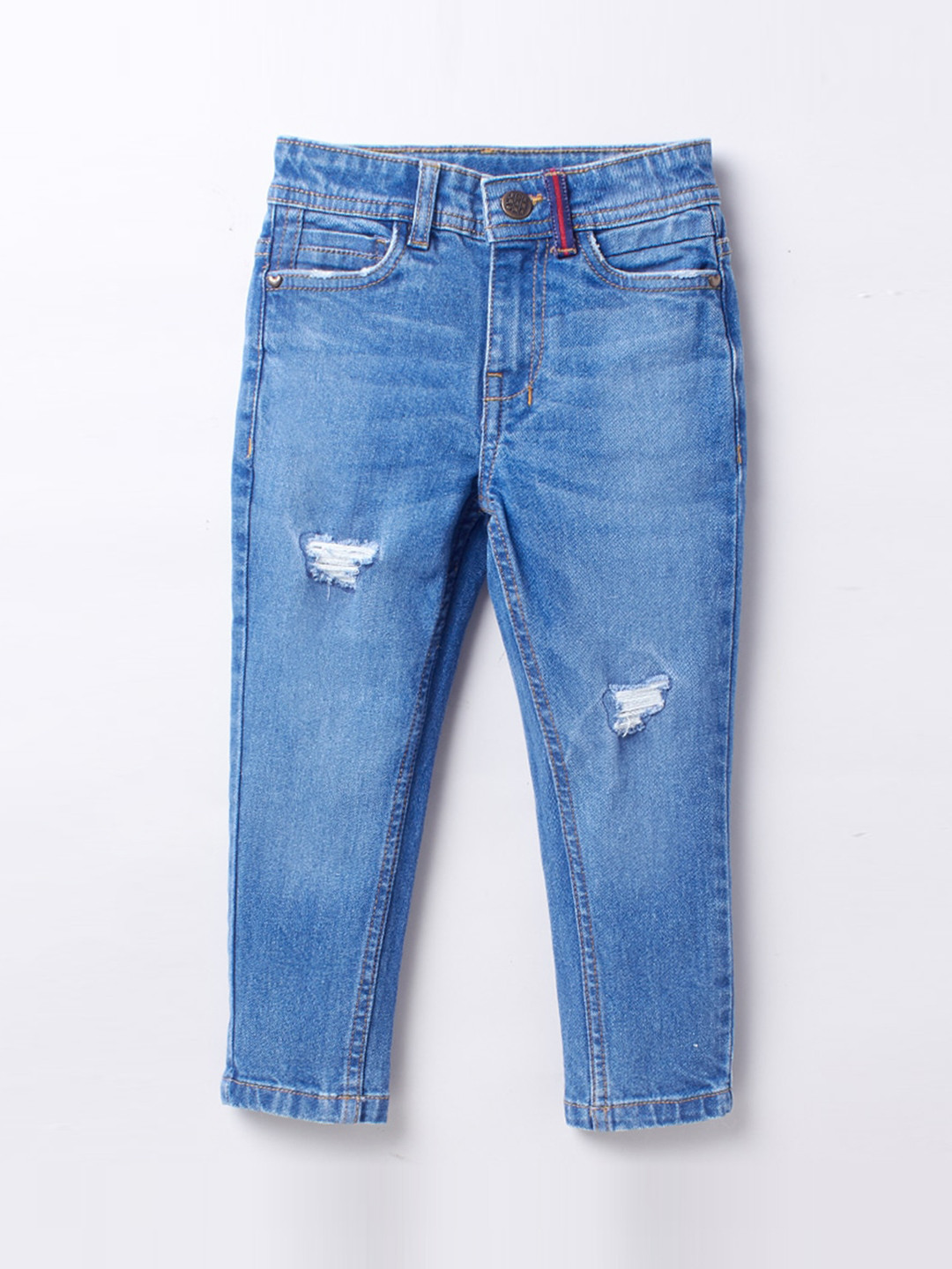

Ed-a-Mamma Boys Blue Jean Mildly Distressed Heavy Fade Stretchable Jeans