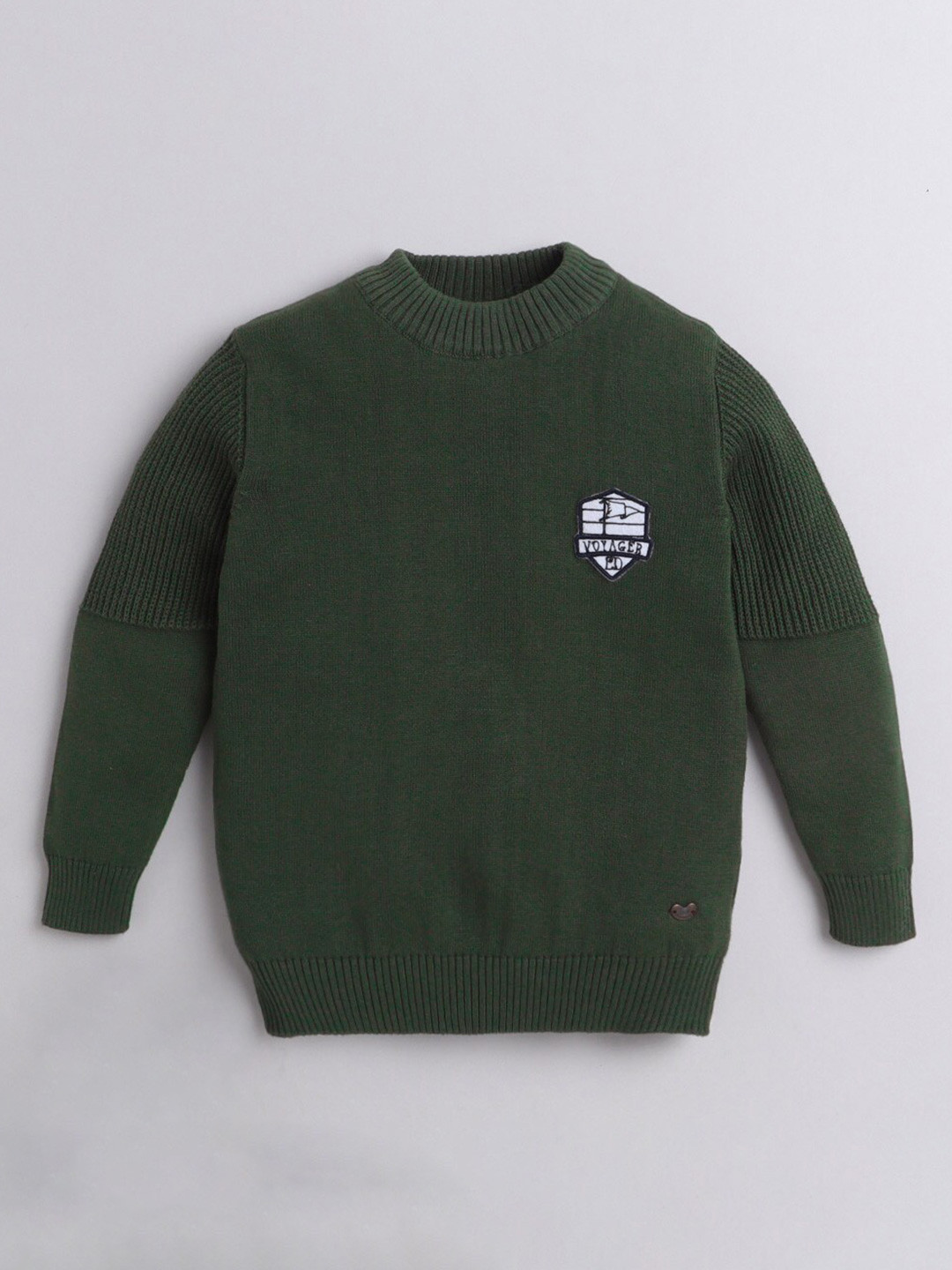 

Ed-a-Mamma Boys Olive Green & Blue Sustainable Pure Cotton Pullover