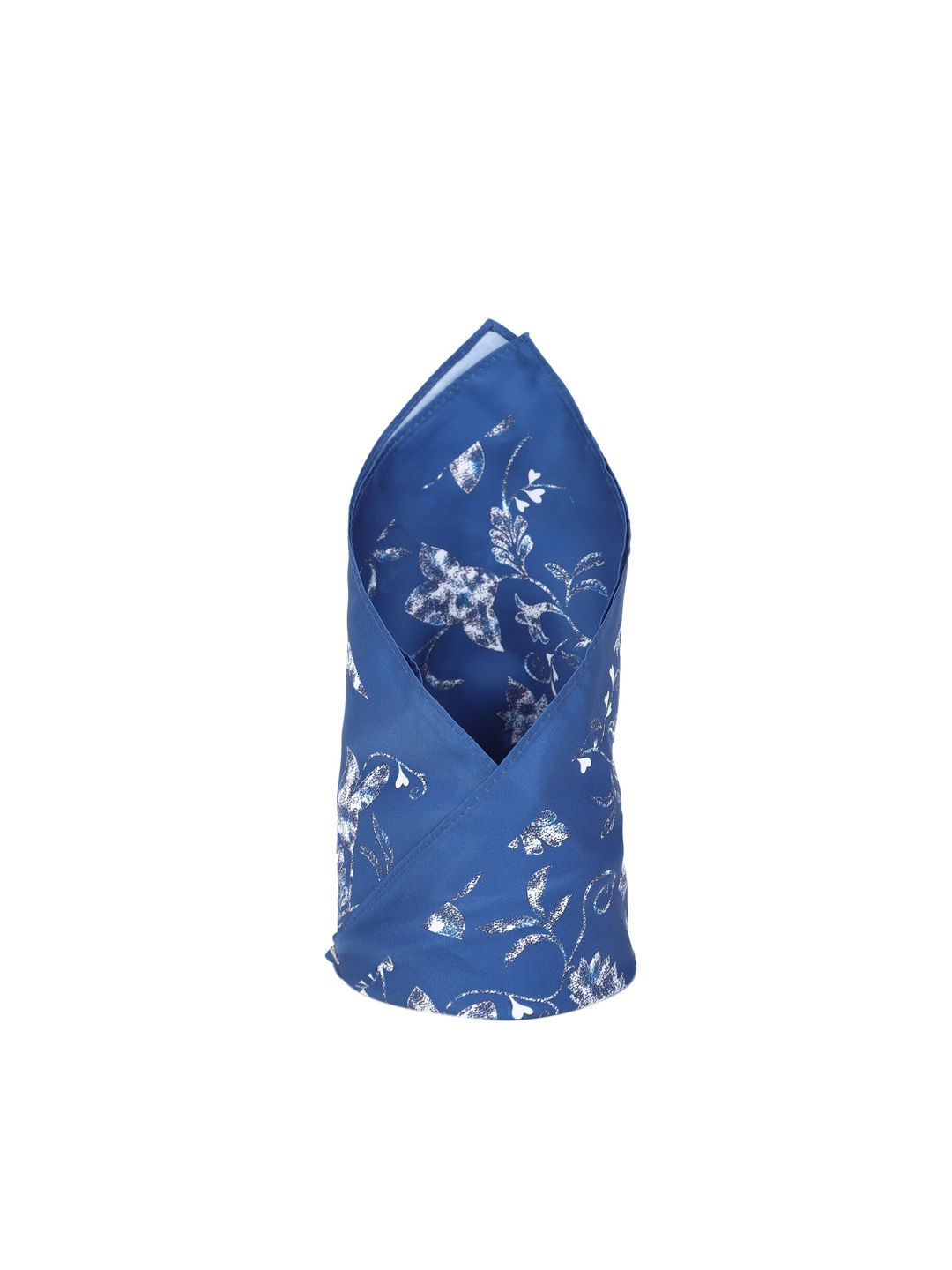 

Peter England Men Blue & White Printed Microfibre Pocket Square