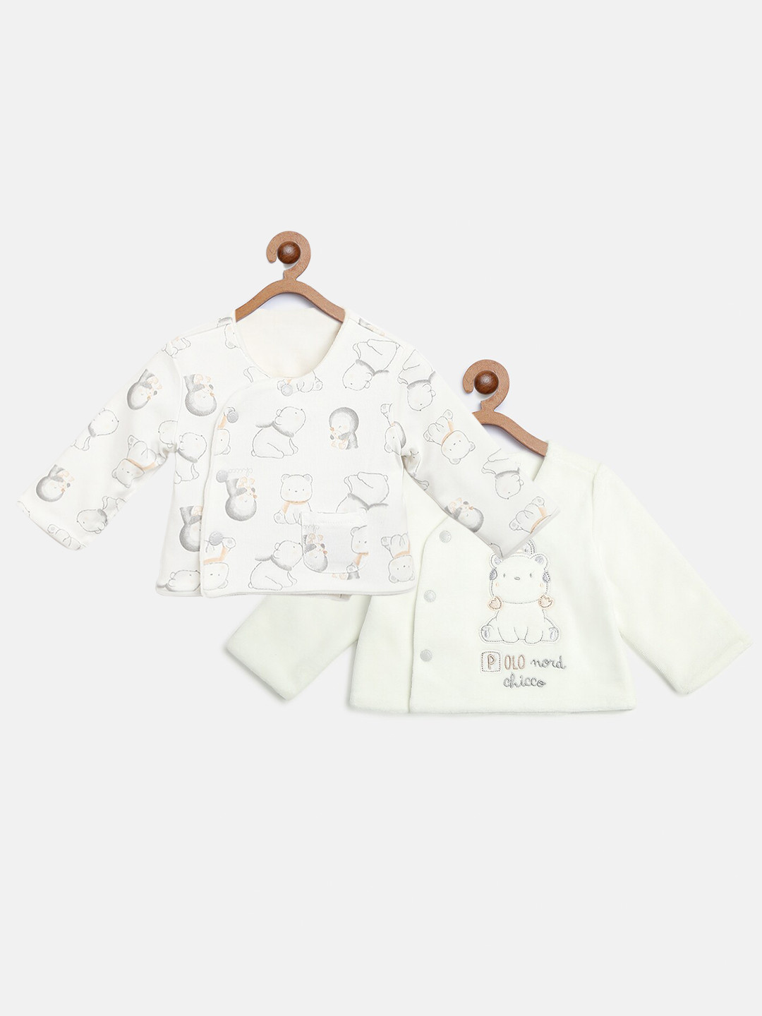 

Chicco Infant Better Cotton Off Reversible Sustainable Cardigan, Off white