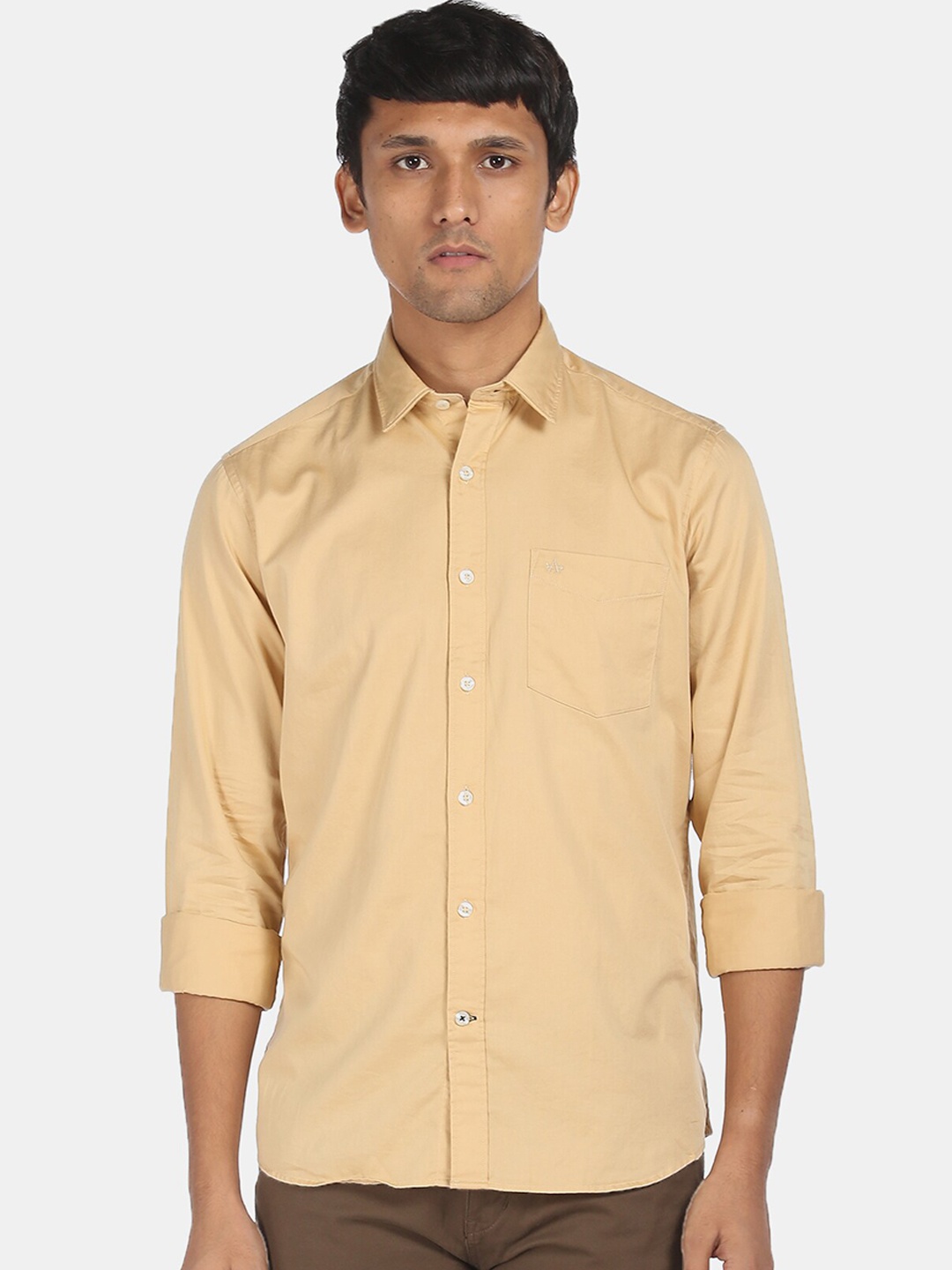 

Arrow Sport Men Beige Opaque Casual Pure Cotton Shirt