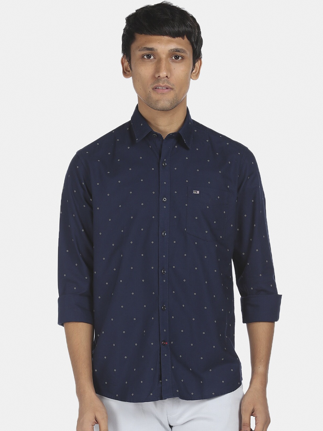 

Arrow Sport Men Blue Opaque Printed Casual Pure Cotton Shirt