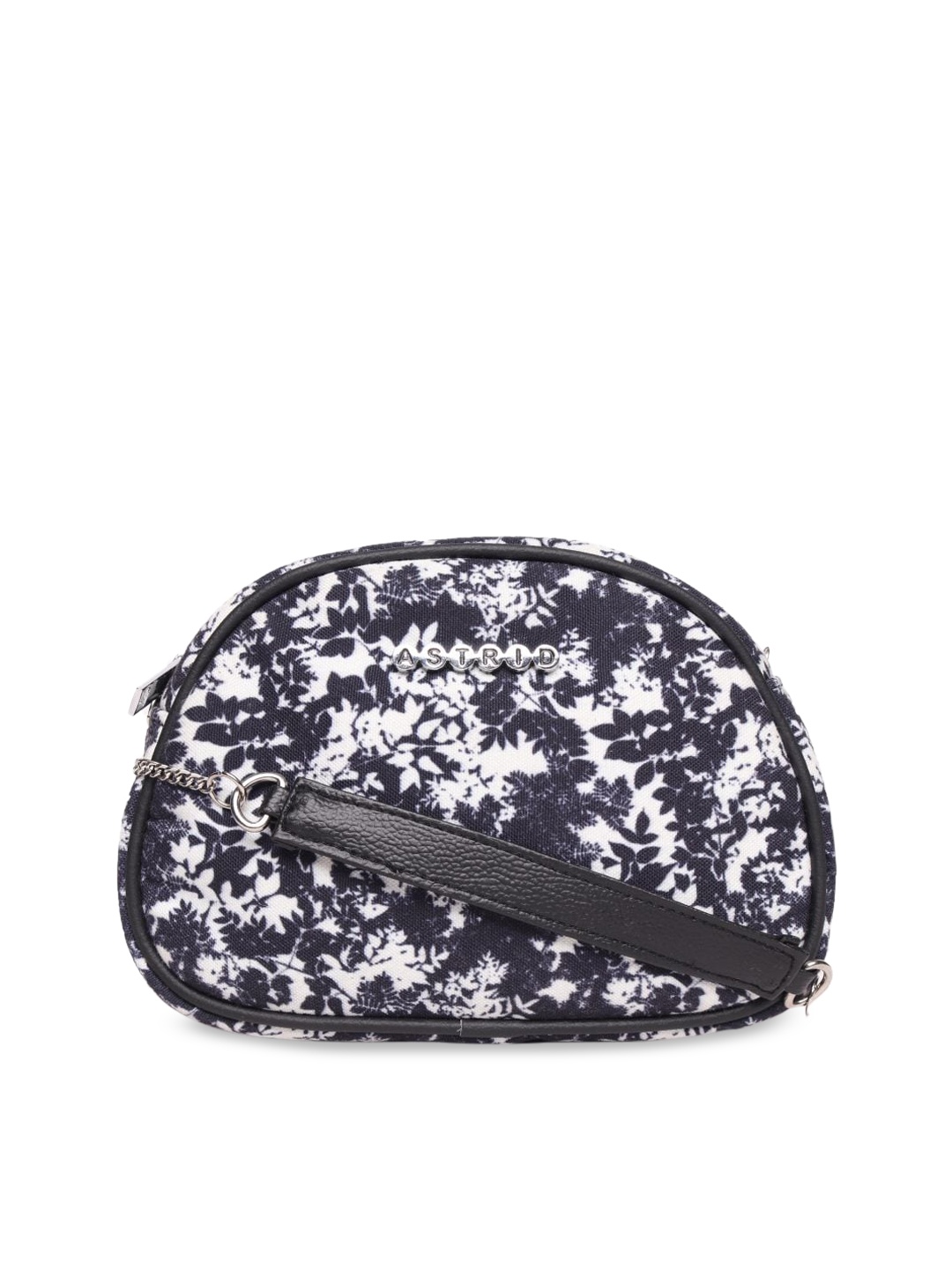 

ASTRID Black & White Floral Printed Sling Bag