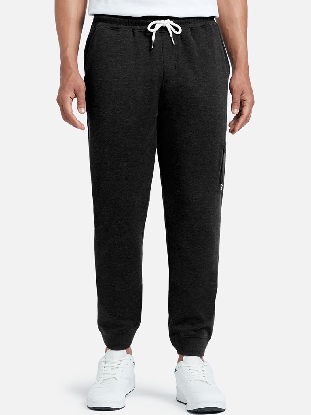 

XYXX Men Black Cotton Joggers With Zipper Pocket